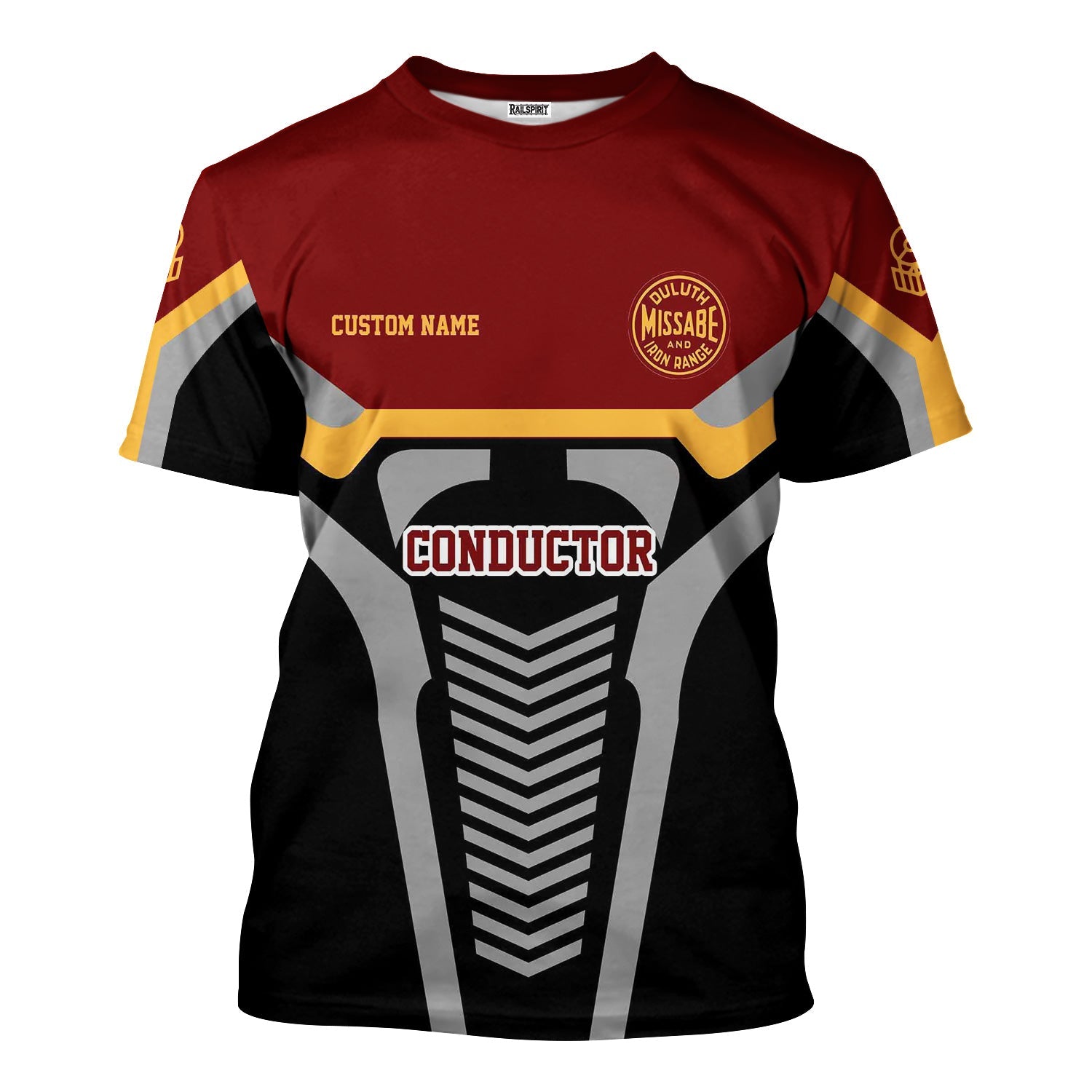 Railspirit Personalized Duluth, Missabe, & Iron Range Railroad T-Shirt Track-Inspired with Custom Job Position Train Shirt