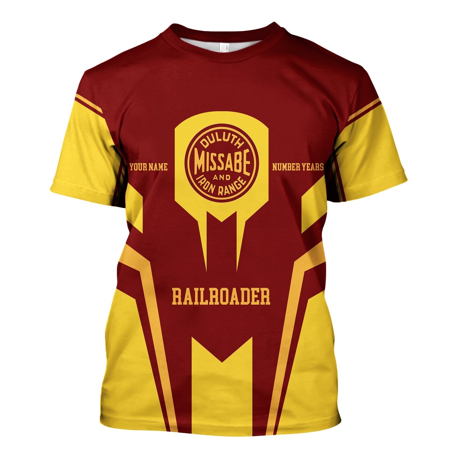Railspirit Personalized Duluth, Missabe, & Iron Range Railroad T-Shirt Custom Year Railroader Shirt Gift Idea For Train Lover
