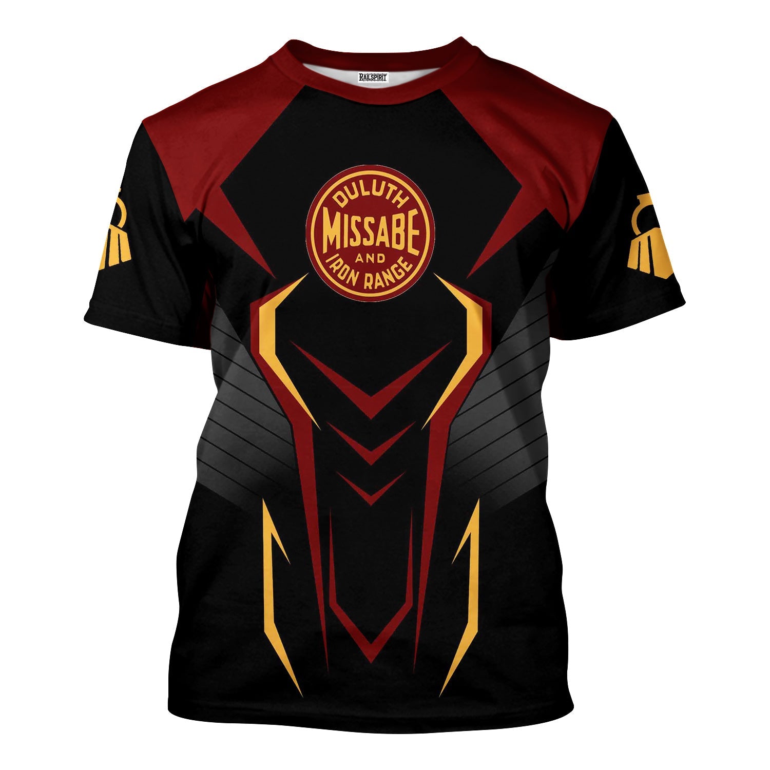 Railspirit Personalized Duluth, Missabe, & Iron Range Railroad T-Shirt Dynamic Design Style Perfect Shirt for Train Enthusiasts