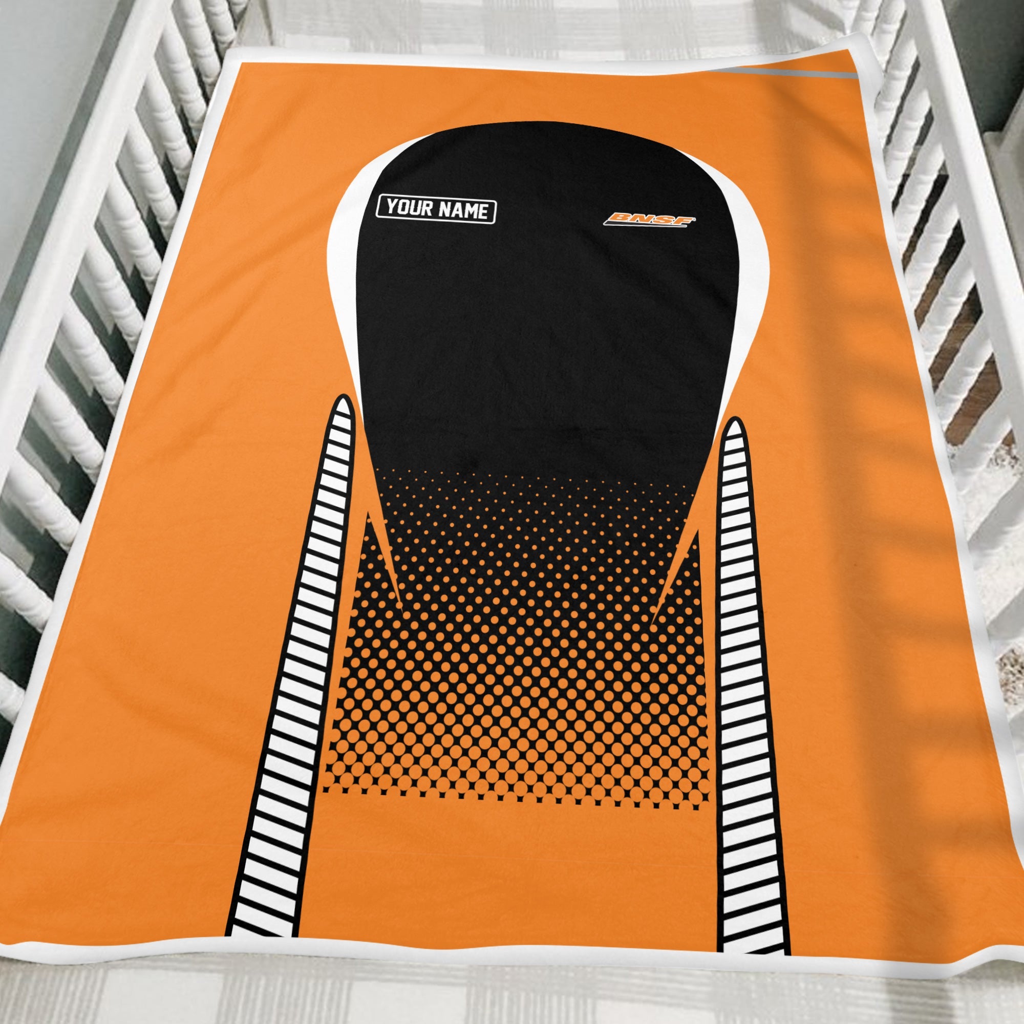 Railspirit Personalized BNSF Railway Blanket Train Blanket Gift Idea For Train Lover