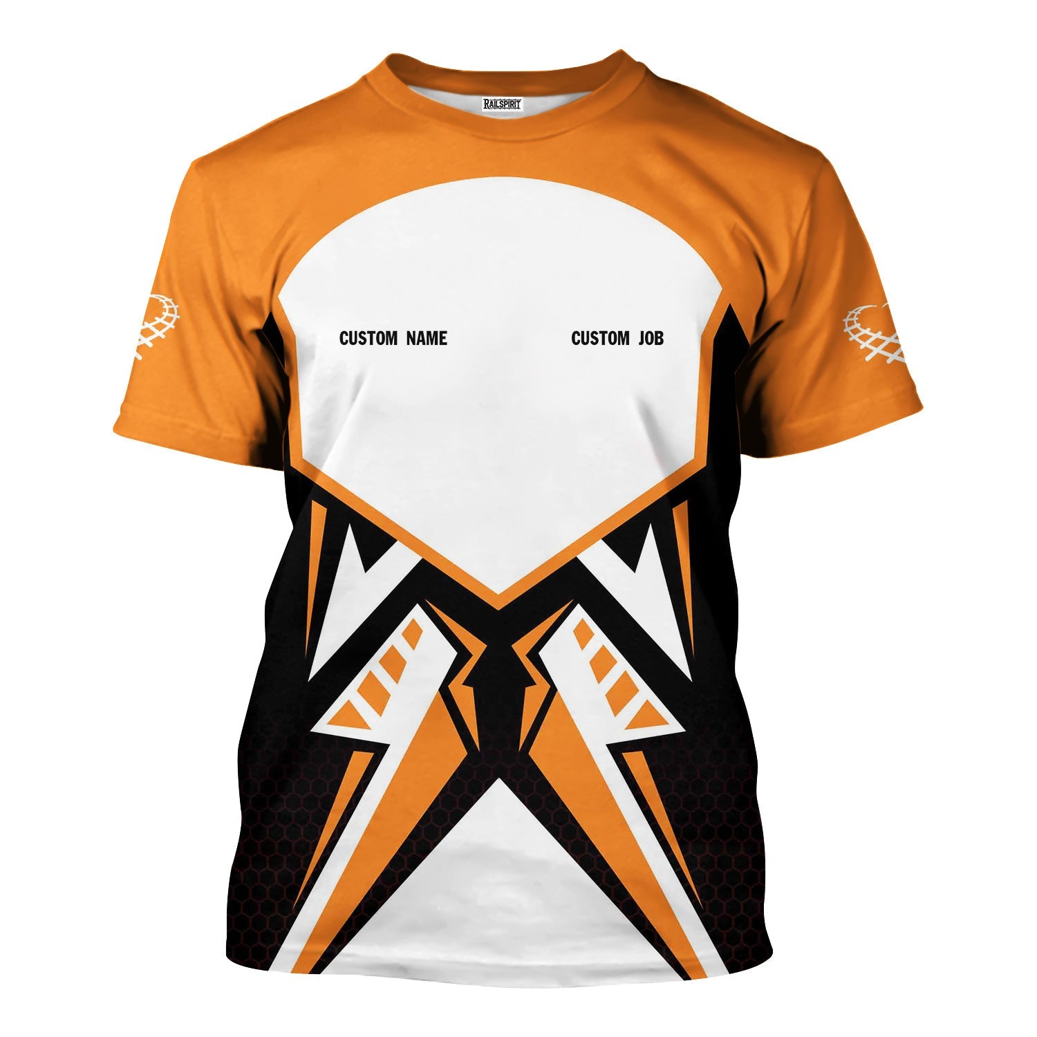 Railspirit Personalized BNSF Railway T-Shirt Vibriant Style with Custom Position Train Shirt