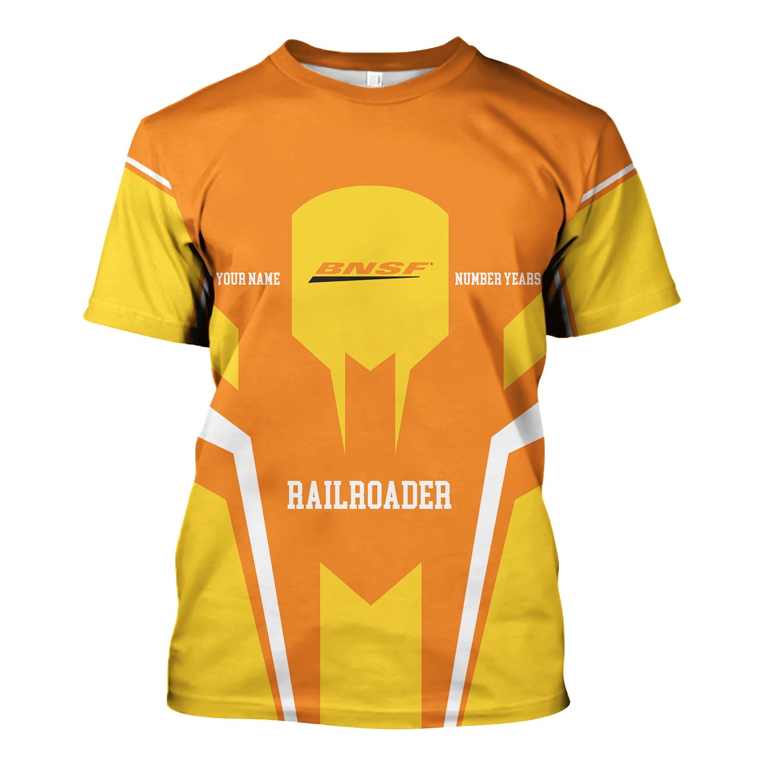 Railspirit Personalized BNSF Railway T-Shirt Custom Year Railroader Shirt Gift Idea For Train Lover
