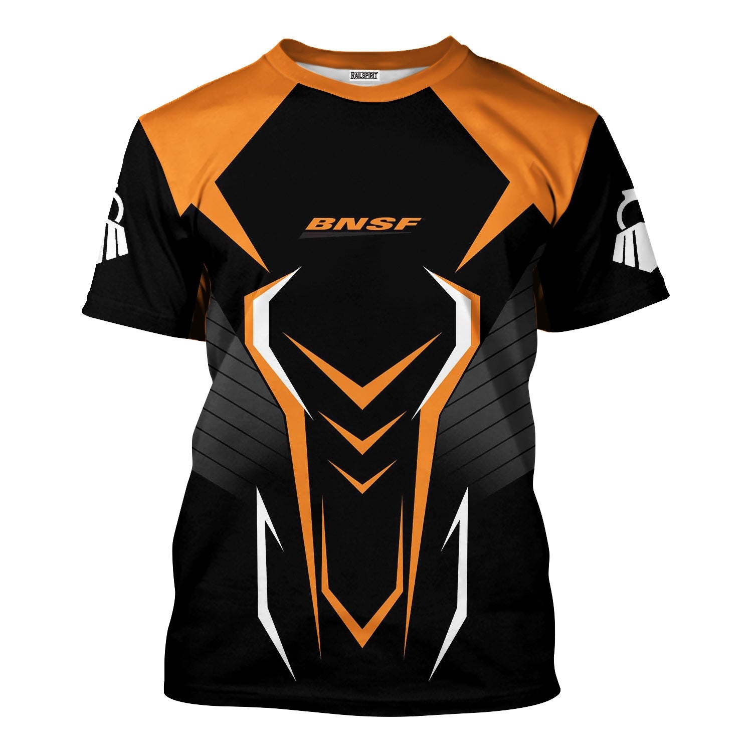 Railspirit Personalized BNSF Railway T-Shirt Dynamic Design Style Perfect Shirt for Train Enthusiasts