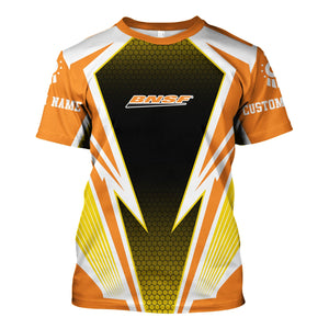 Railspirit Personalized BNSF Railway T-Shirt Lightning Graphic Style Shirt Gift Idea For Train Lover