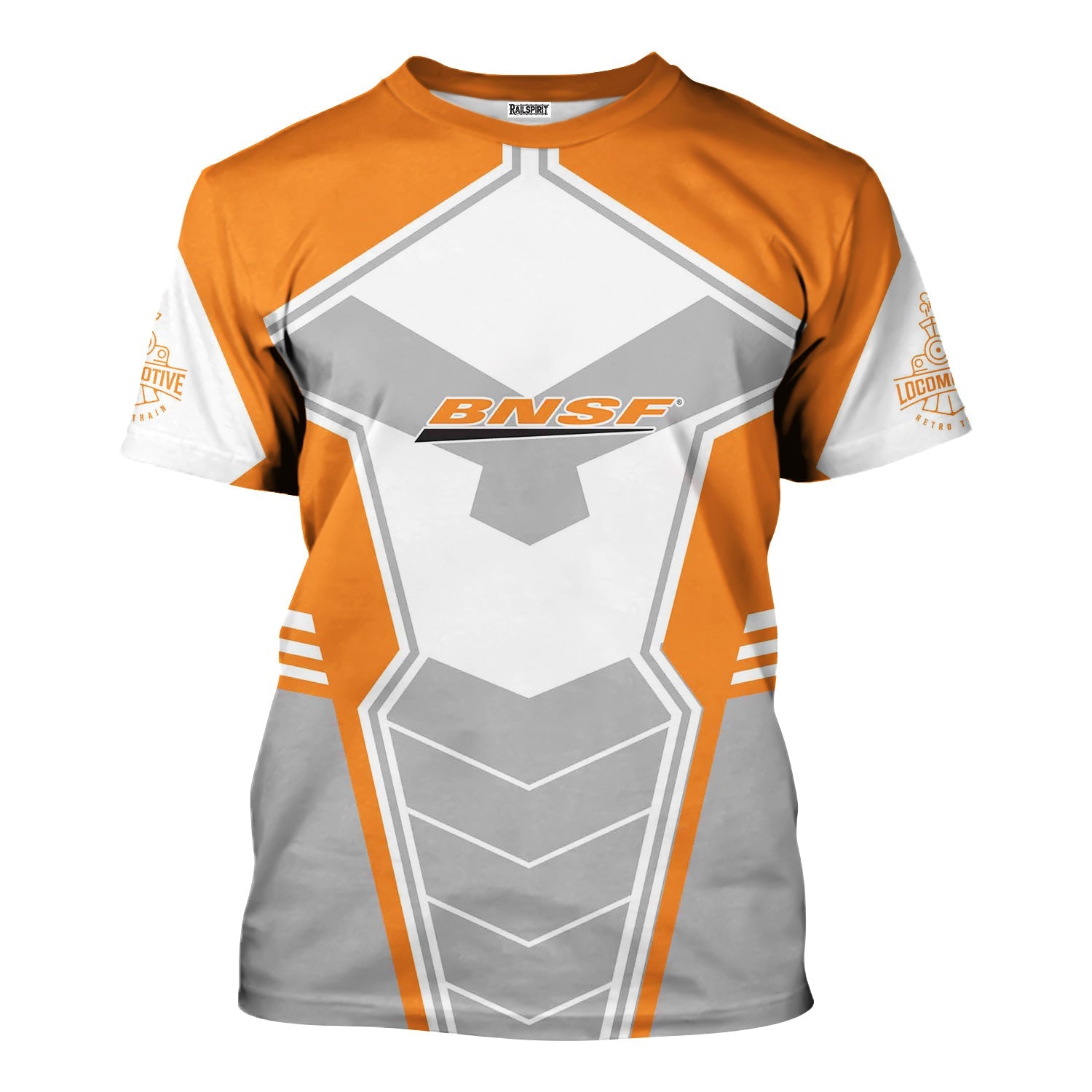 Railspirit Personalized BNSF Railway T-Shirt Engine-Inspired Style Train Shirt for Railroad Fanatic