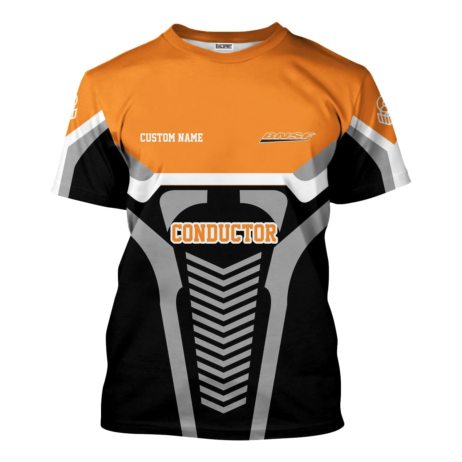 Railspirit Personalized BNSF Railway T-Shirt Track-Inspired with Custom Job Position Train Shirt