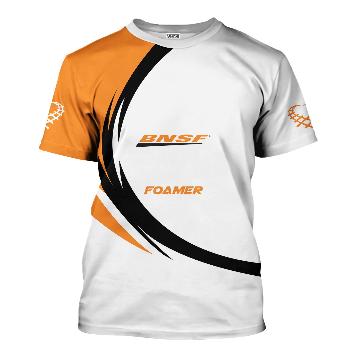 Railspirit Personalized BNSF Railway T-Shirt Unique Graphic Style Shirt For Train Enthusiasts