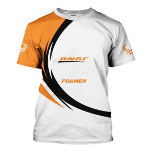 Railspirit Personalized BNSF Railway T-Shirt Unique Graphic Style Shirt For Train Enthusiasts