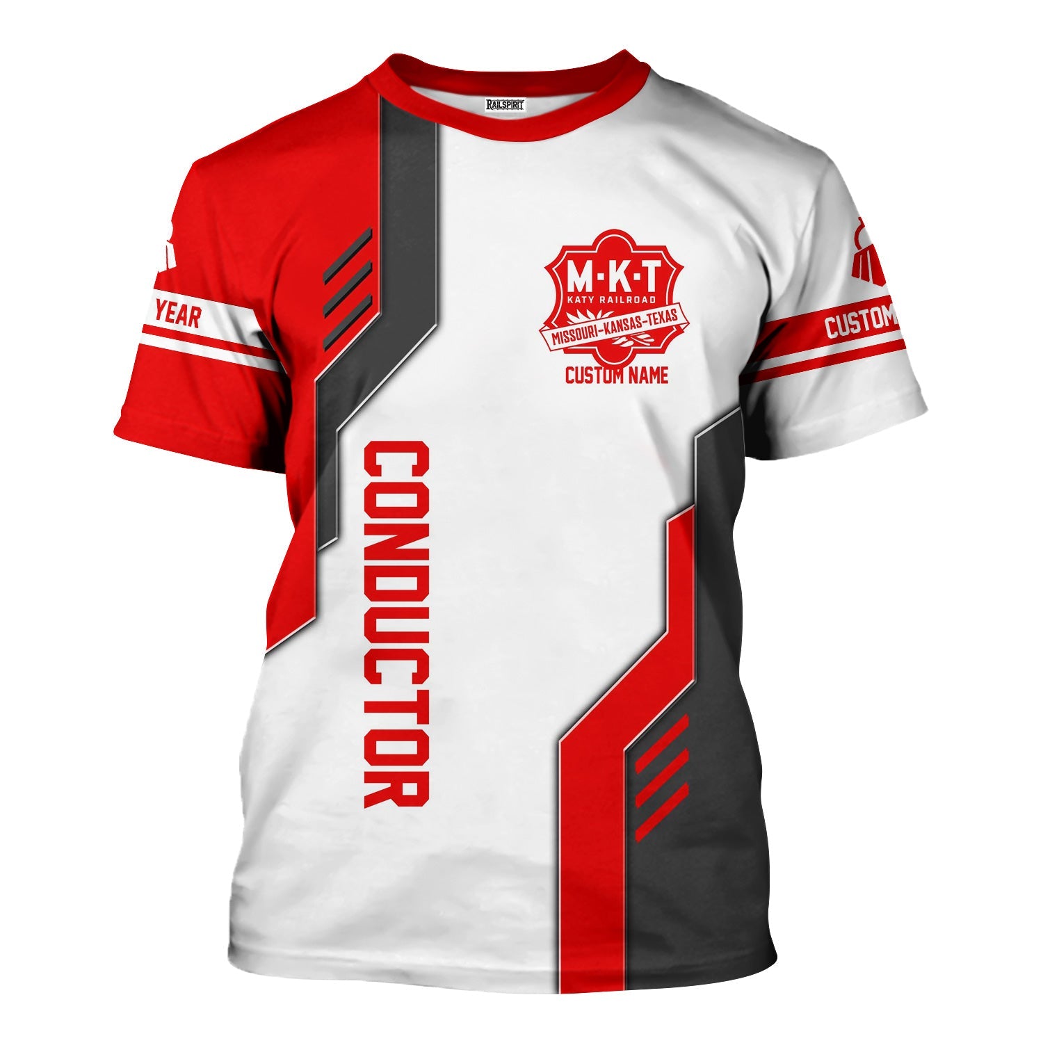 Railspirit Personalized Katy Railroad T-Shirt Unique Railway Style with Custom Job Train Shirt