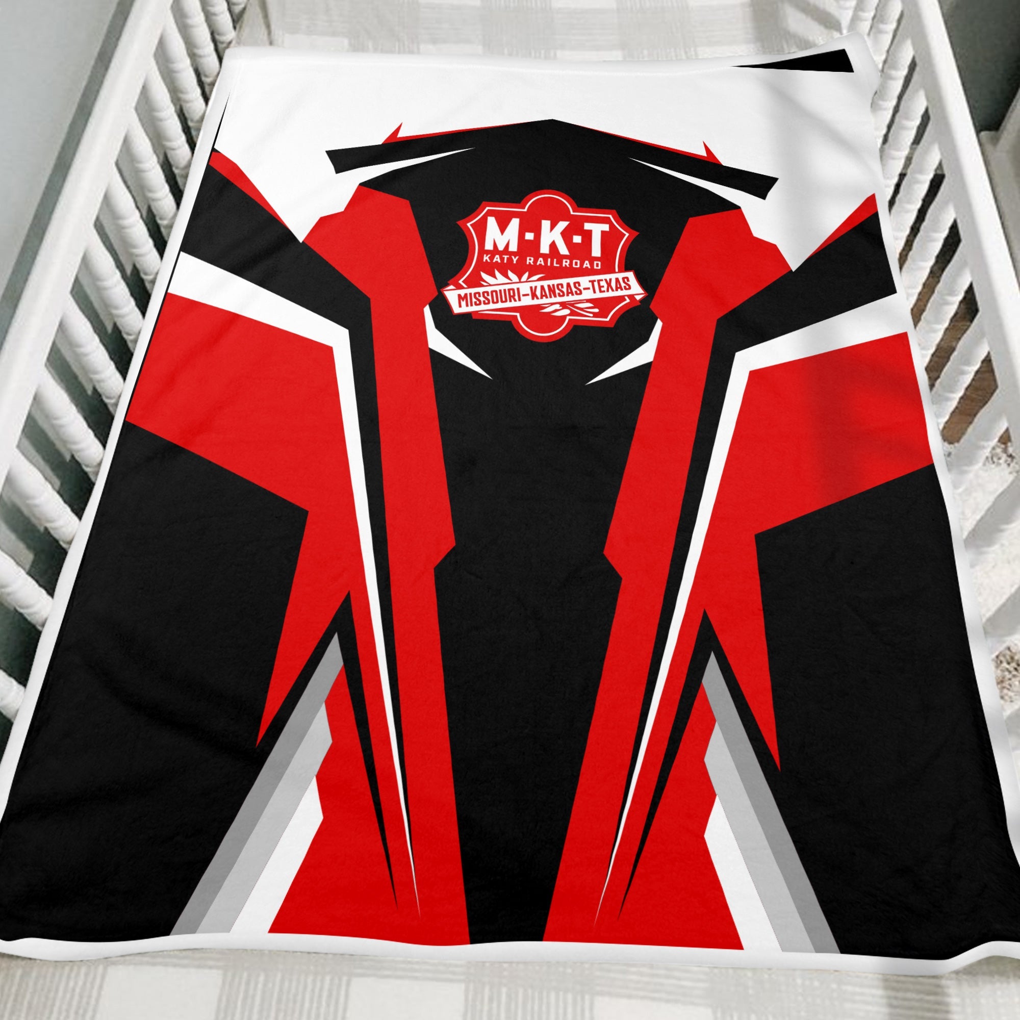 Railspirit Personalized Katy Railroad Blanket Strong Line Train Blanket Gift Idea For Train Lover