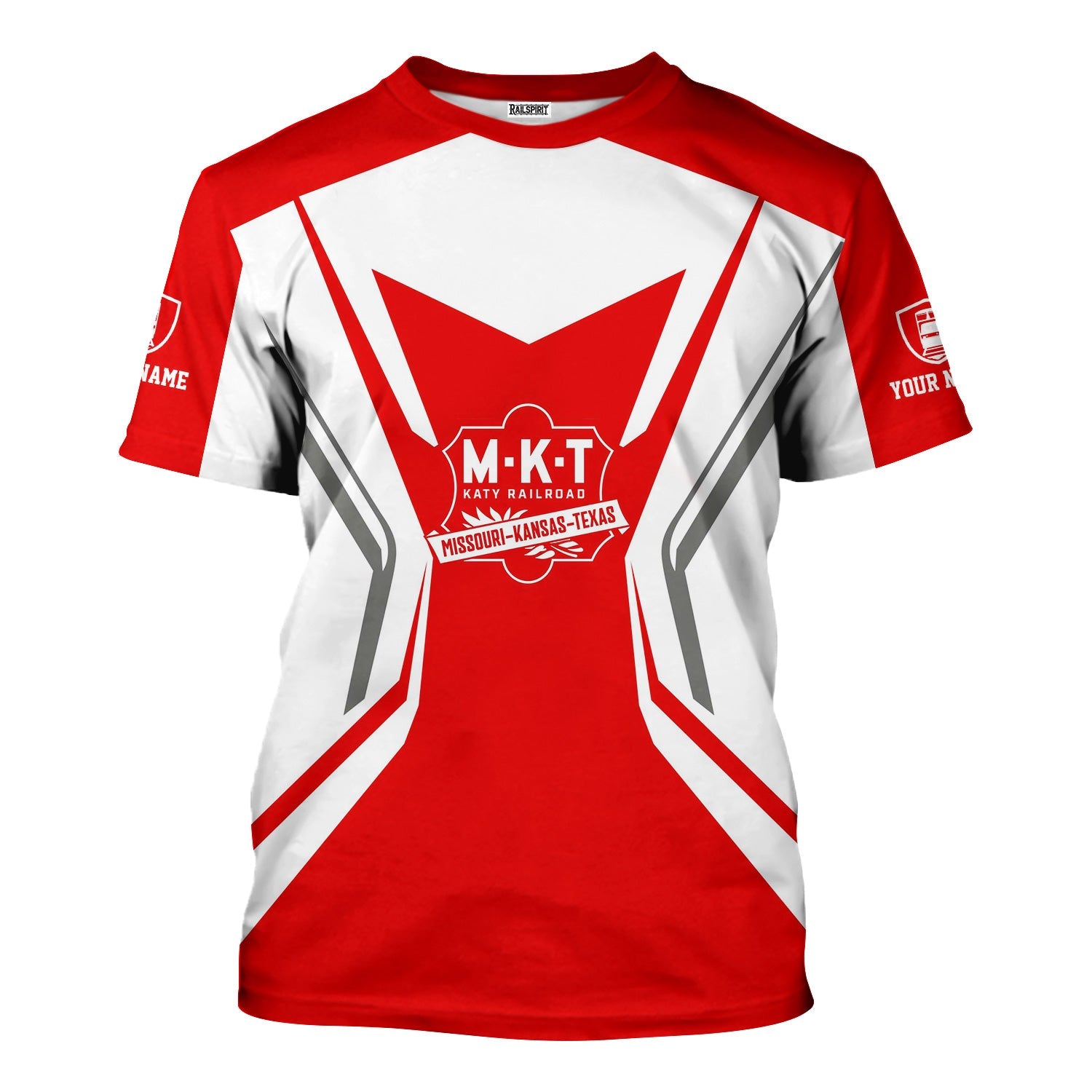 Railspirit Personalized Katy Railroad T-Shirt Unique Style with Custom Job Train Shirt