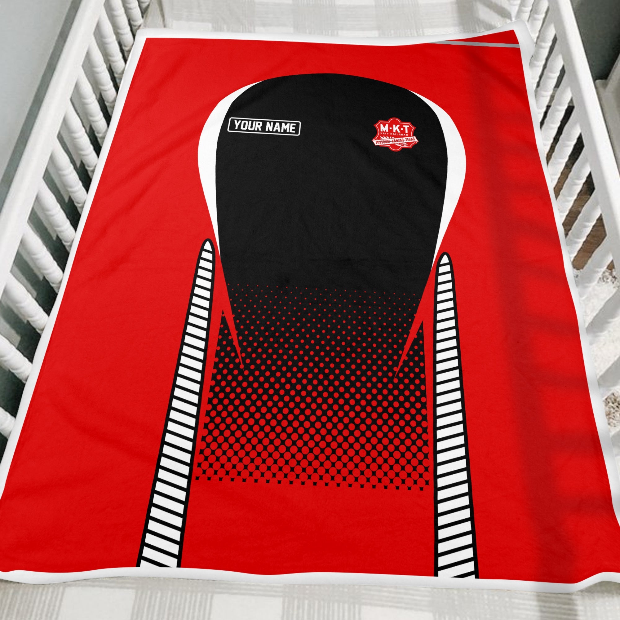 Railspirit Personalized Katy Railroad Blanket Train Blanket Gift Idea For Train Lover