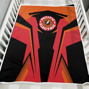 Railspirit Personalized Pacific Electric Railroad Blanket Strong Line Train Blanket Gift Idea For Train Lover