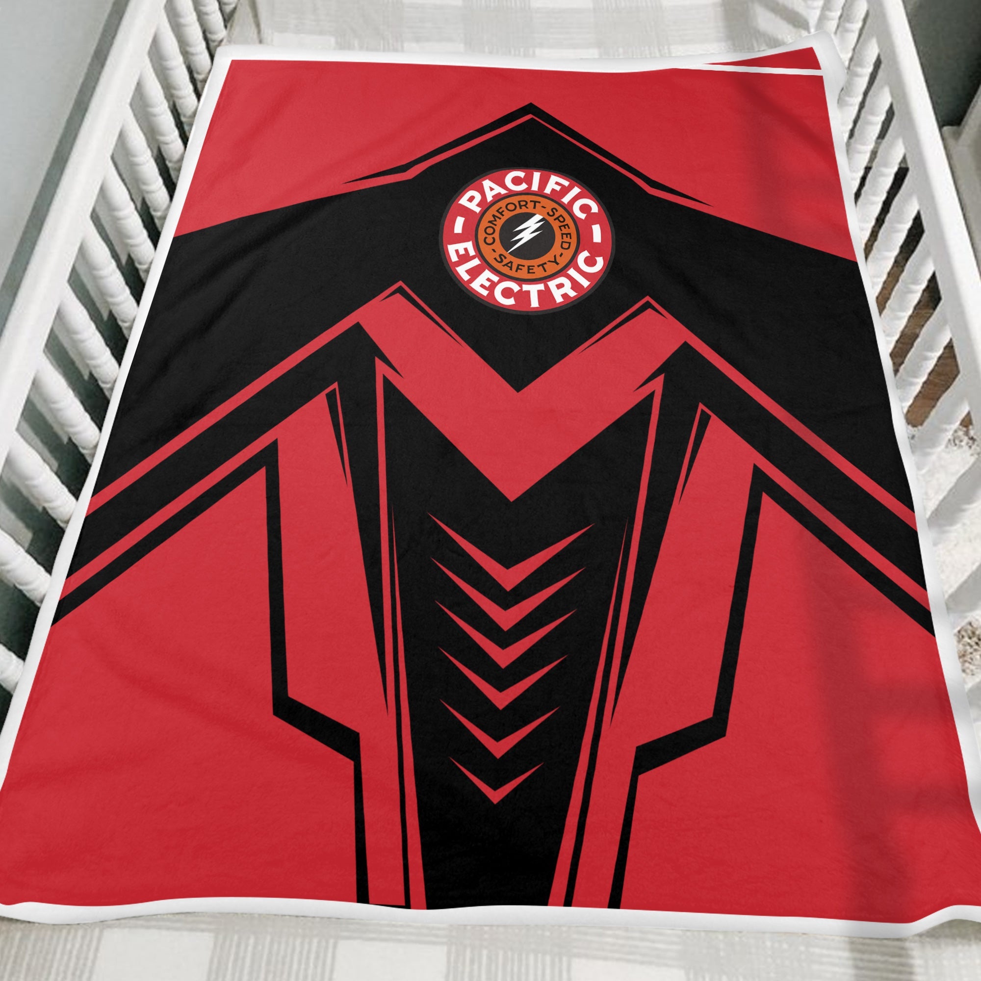 Railspirit Pacific Electric Railroad Blanket Railway Trainspotter Style Blanket Gift Idea For Foamers