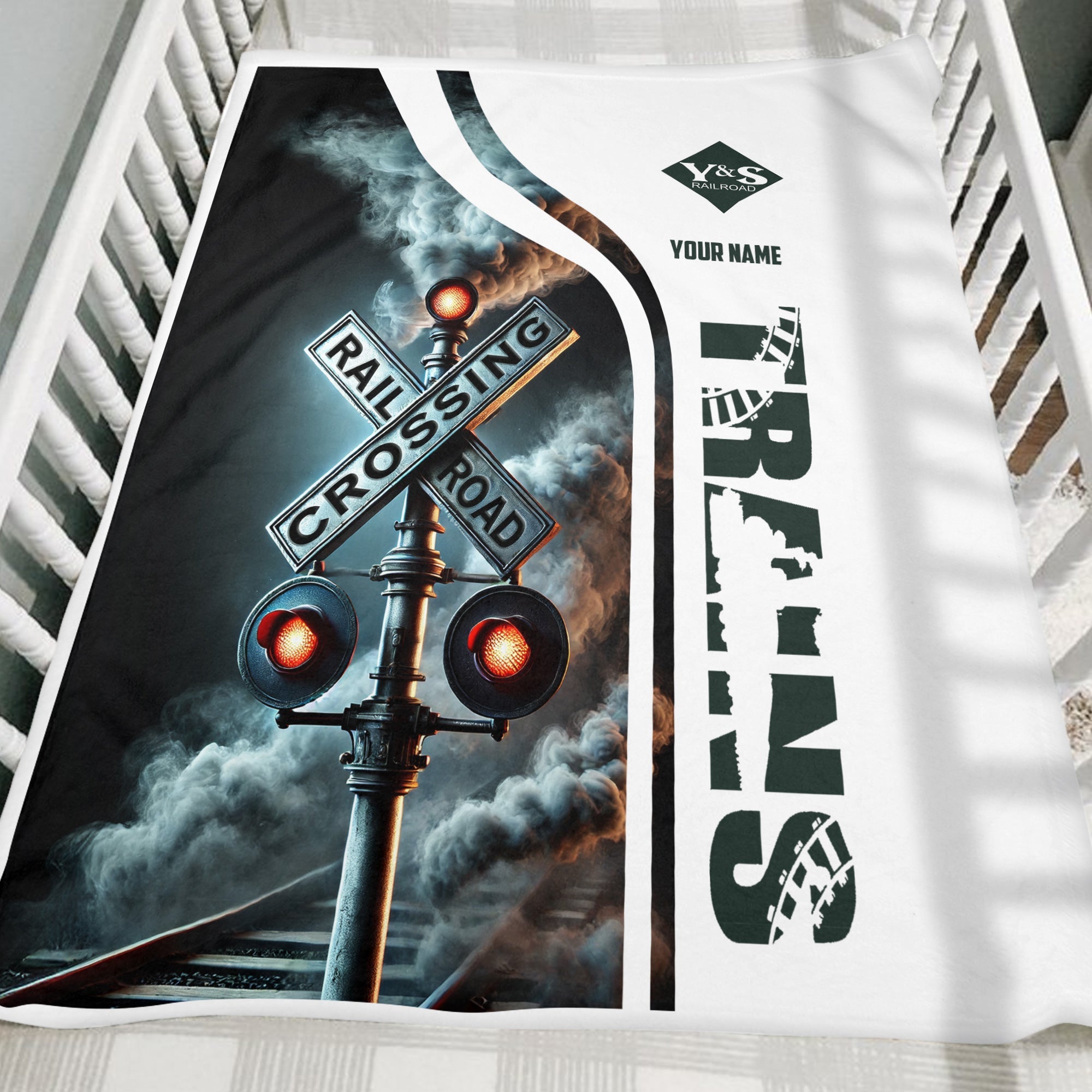 Railspirit Personalized Youngstown & Southern Railroad Blanket Railroad Crossing Sign Blanket All Over Print