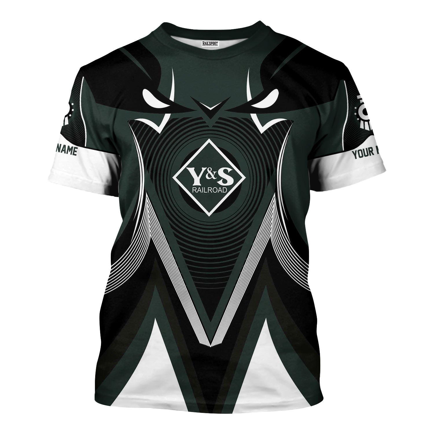 Railspirit Personalized Youngstown & Southern Railroad T-Shirt Vibrant Graphic Pattern Shirt For Train Enthusiasts