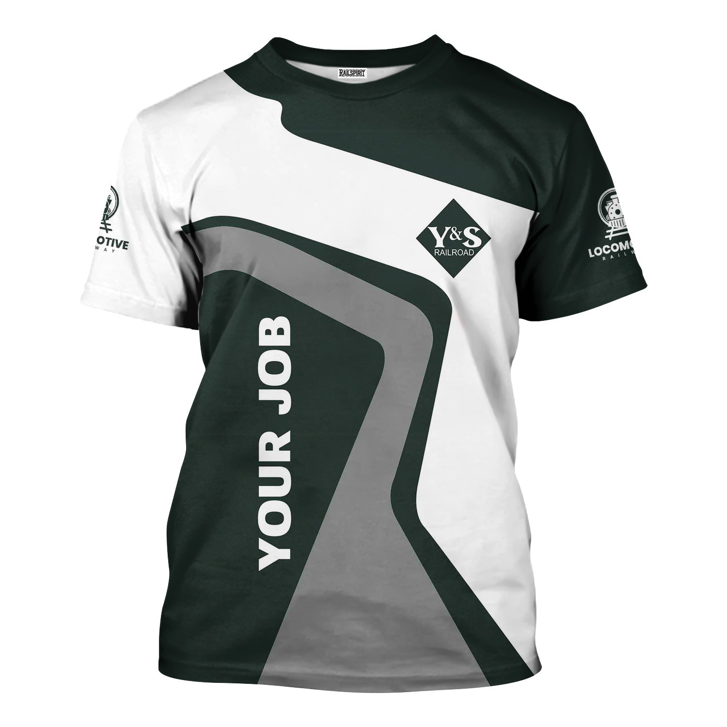 Railspirit Personalized Youngstown & Southern Railroad T-Shirt Unique Design with Custom Job Position Train Shirt