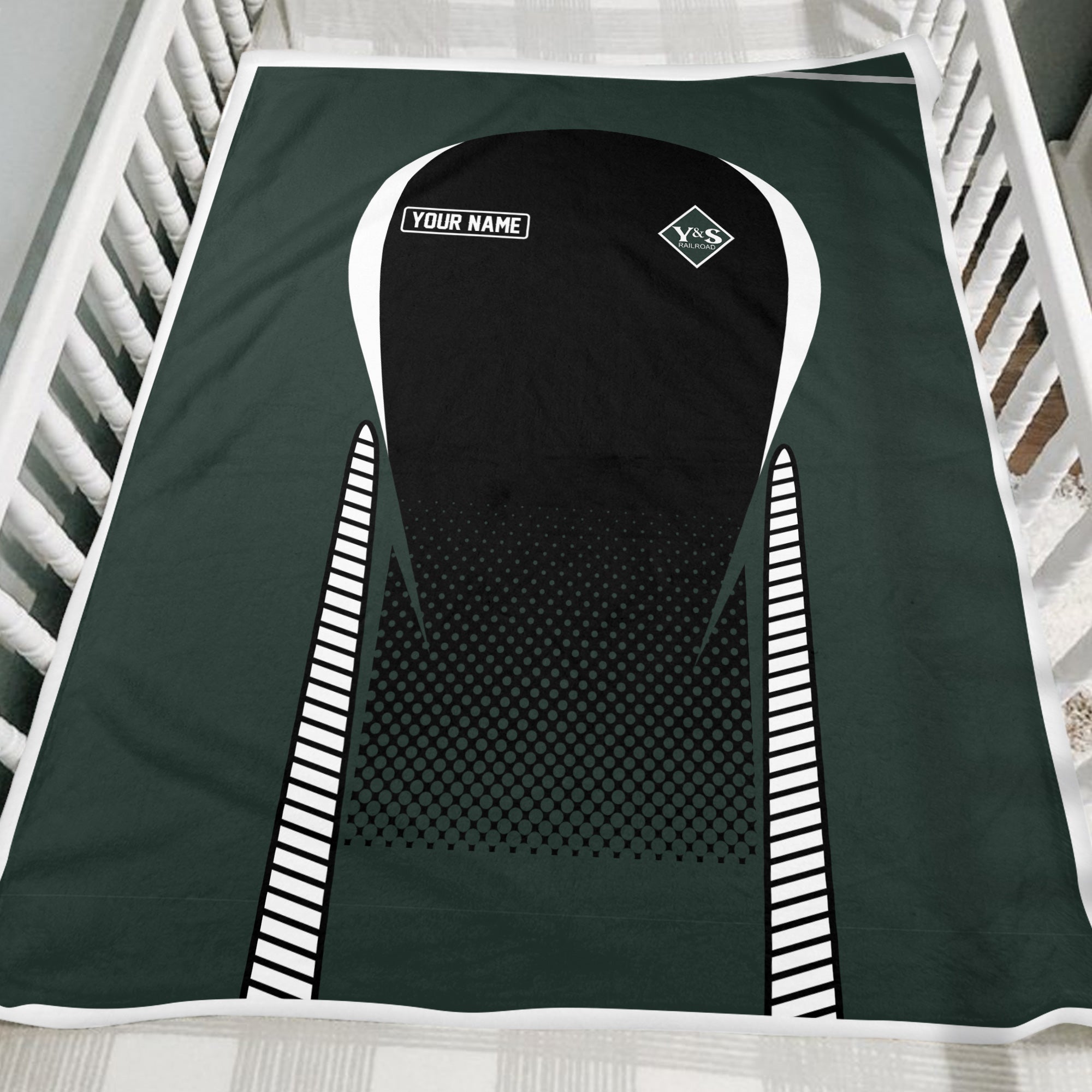 Railspirit Personalized Youngstown & Southern Railroad Blanket Train Blanket Gift Idea For Train Lover