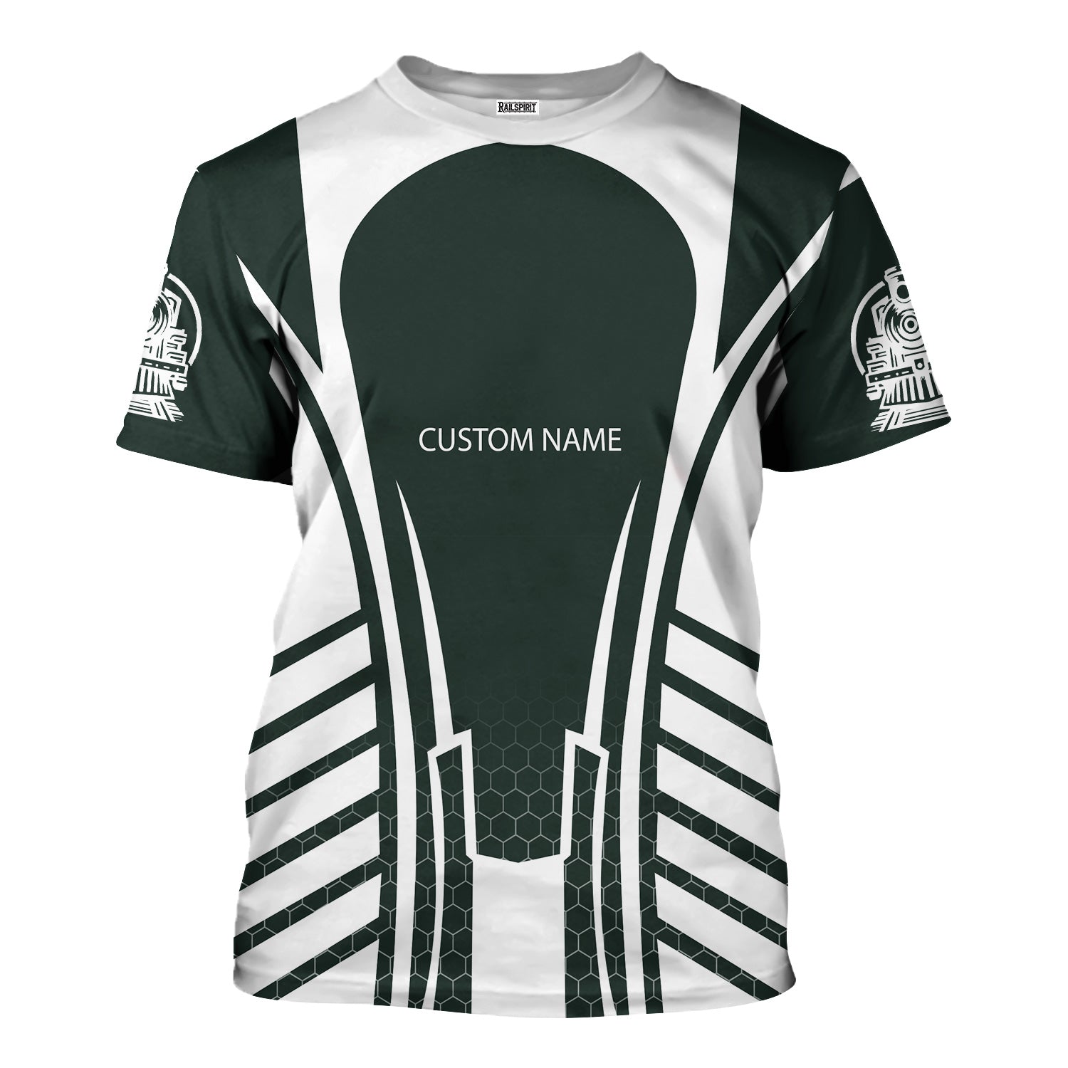 Railspirit Personalized Youngstown & Southern Railroad T-Shirt Striped Railroad Style Train Shirt All Over Print