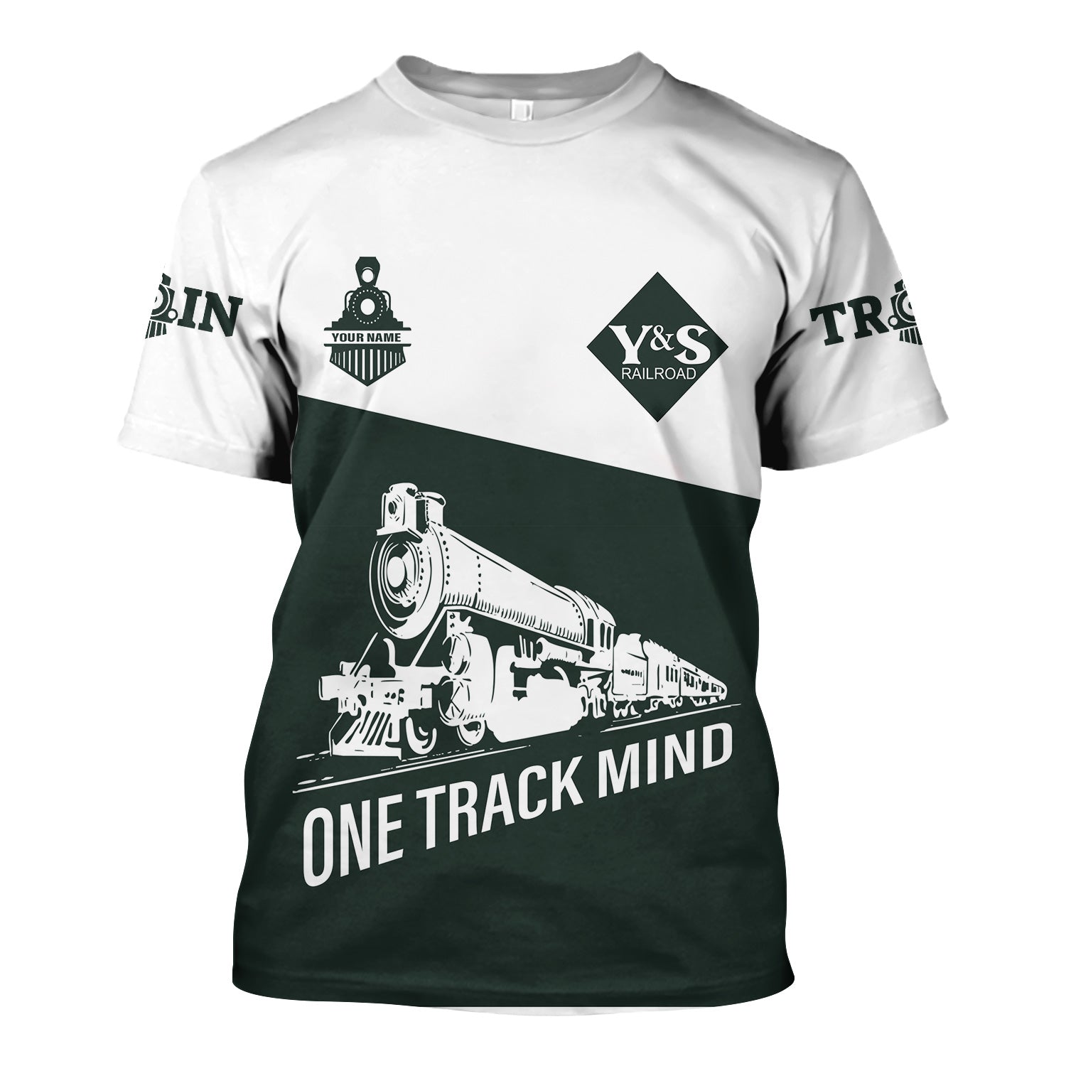 Railspirit Personalized Youngstown & Southern Railroad T Shirt One Track Mind Unisex Train Shirt Gift Idea For Train Lover