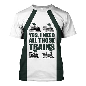 Railspirit Custom Name Youngstown & Southern Railroad T Shirt Yes I Need All Those Train Printed Shirt