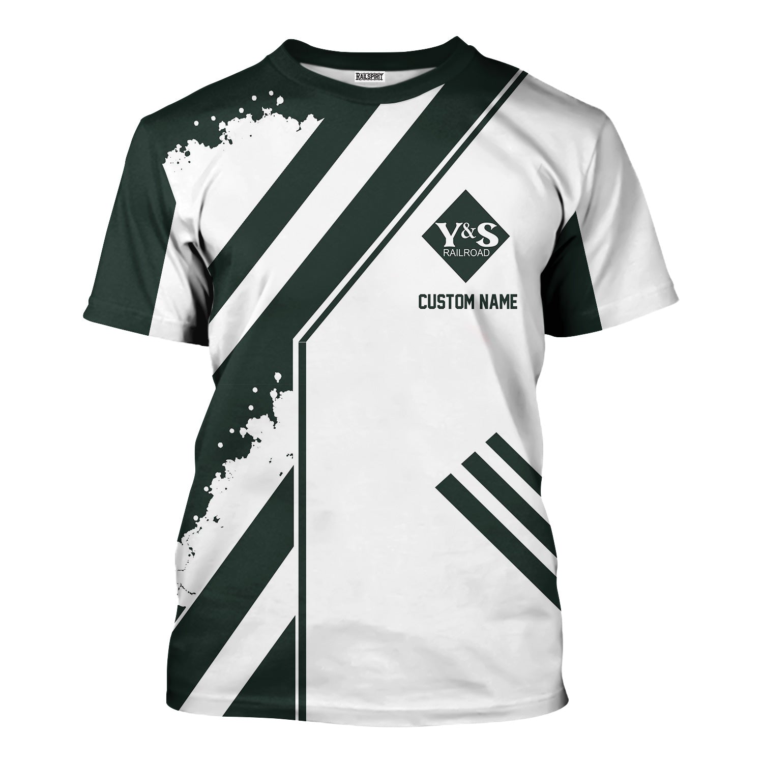 Railspirit Personalized Youngstown & Southern Railroad T-Shirt Locomotive Design Train Shirt for Train Enthusiast