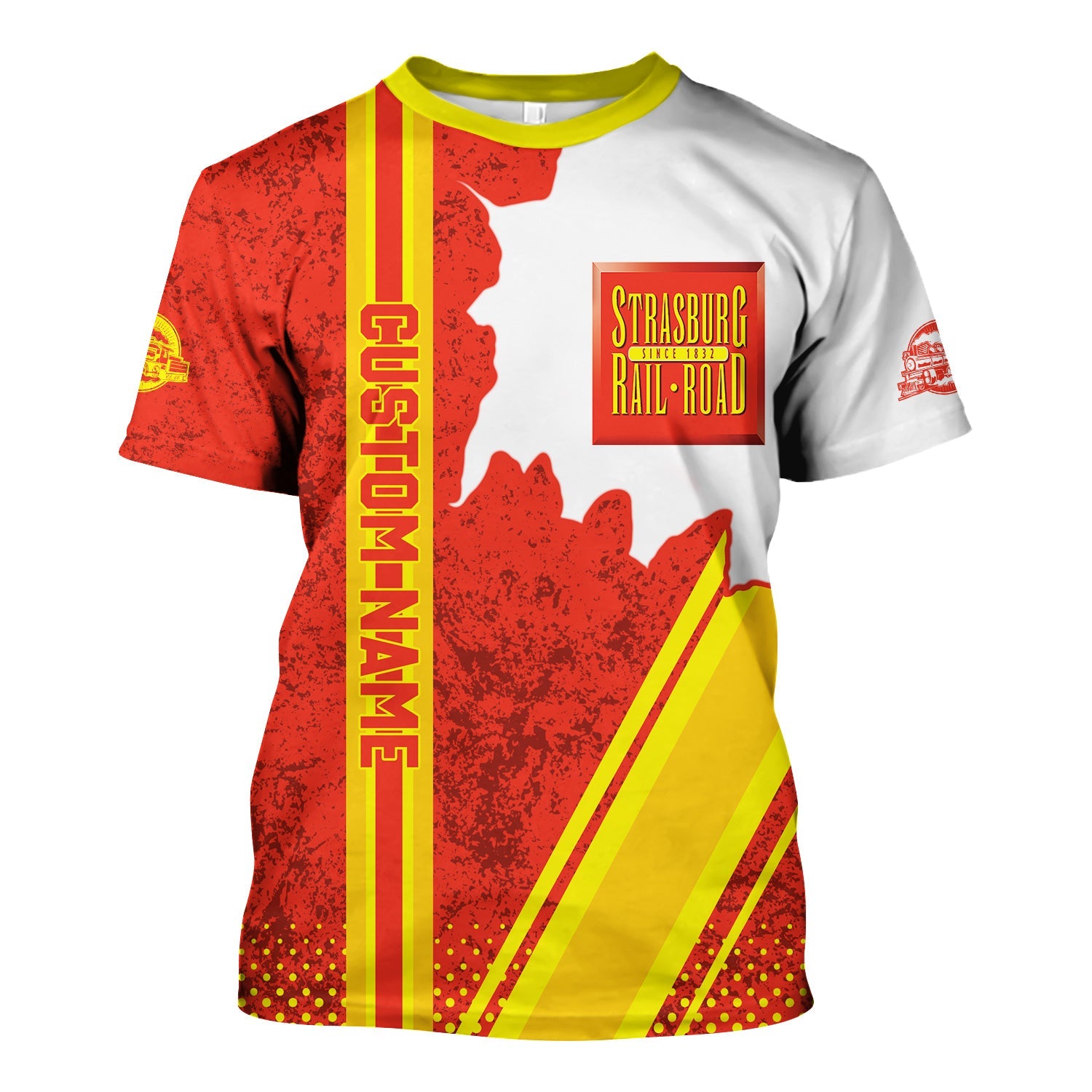 Railspirit Personalized Strasburg Railroad T-Shirt All Over Printed Unisex Shirt