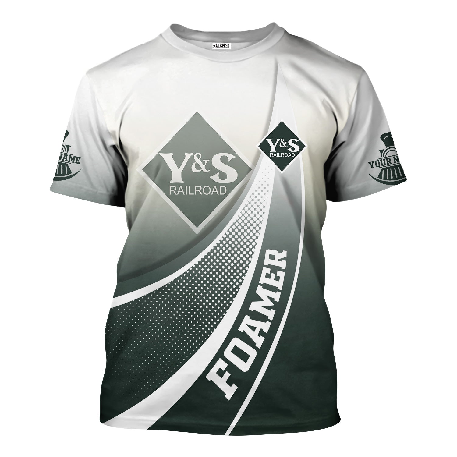 Railspirit Personalized Youngstown & Southern Railroad T-Shirt Railway-Themed Style Shirt Gift Idea For Trainspotter