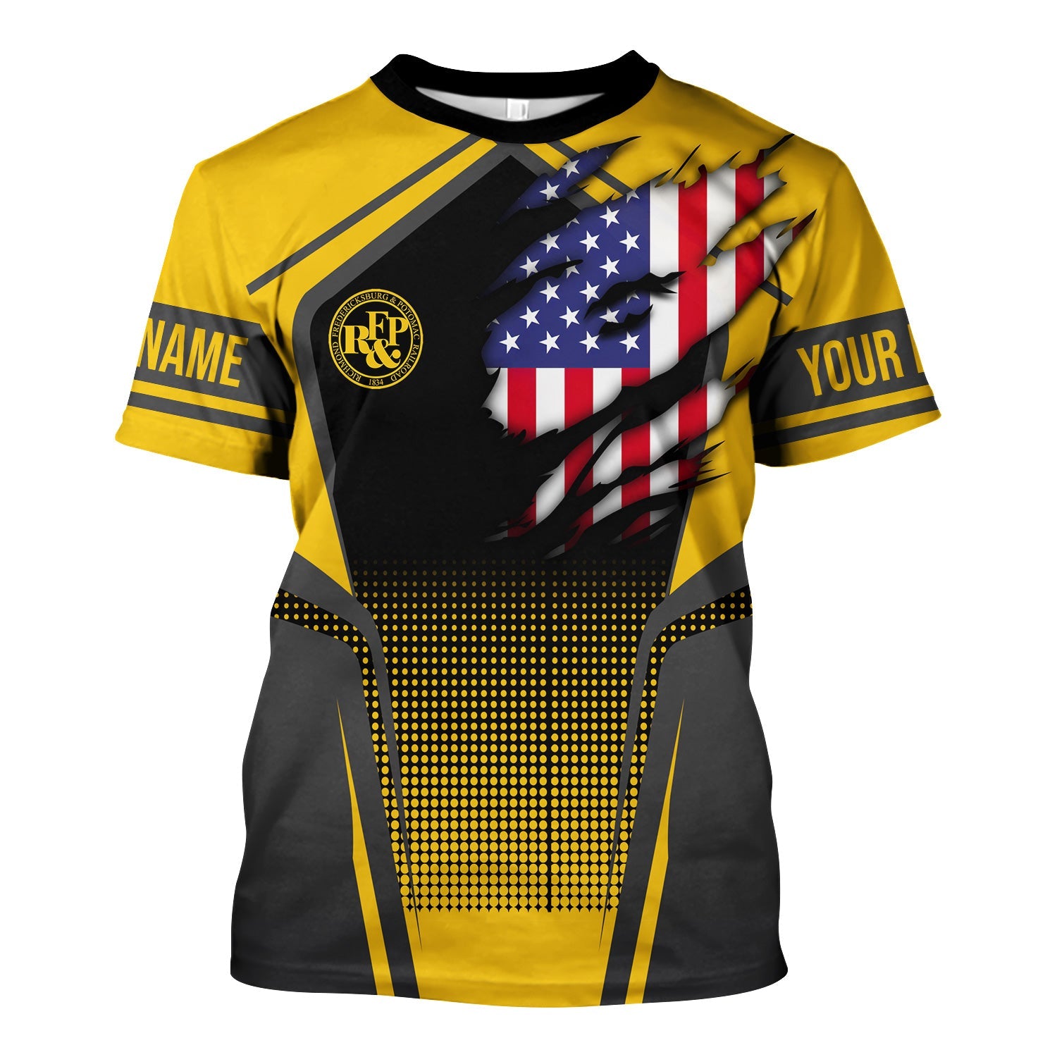 Railspirit Personalized Richmond, Fredericksburg And Potomac Railroad T Shirt American Eagle Vintage Train Shirt