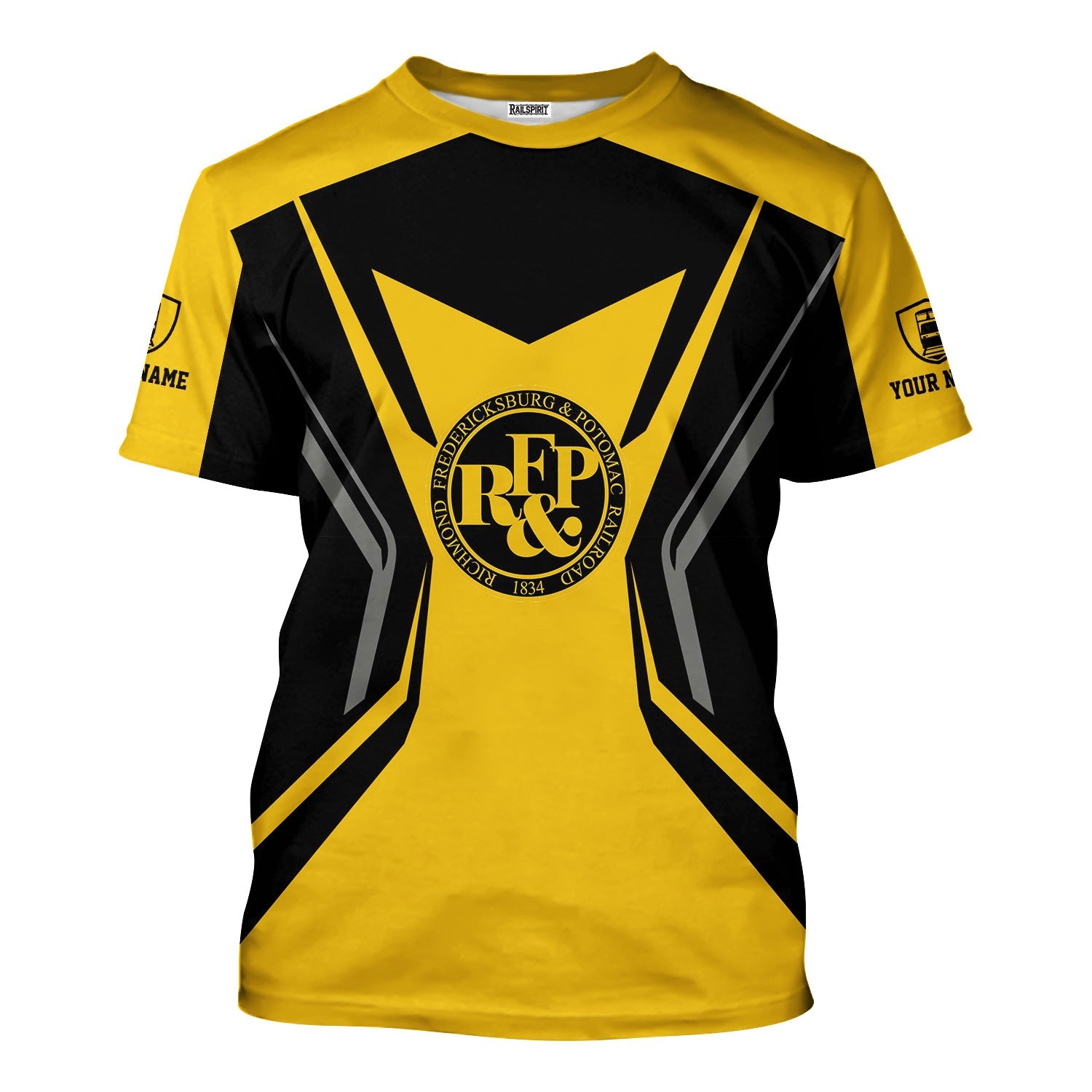 Railspirit Personalized Richmond, Fredericksburg And Potomac Railroad T-Shirt Unique Style with Custom Job Train Shirt