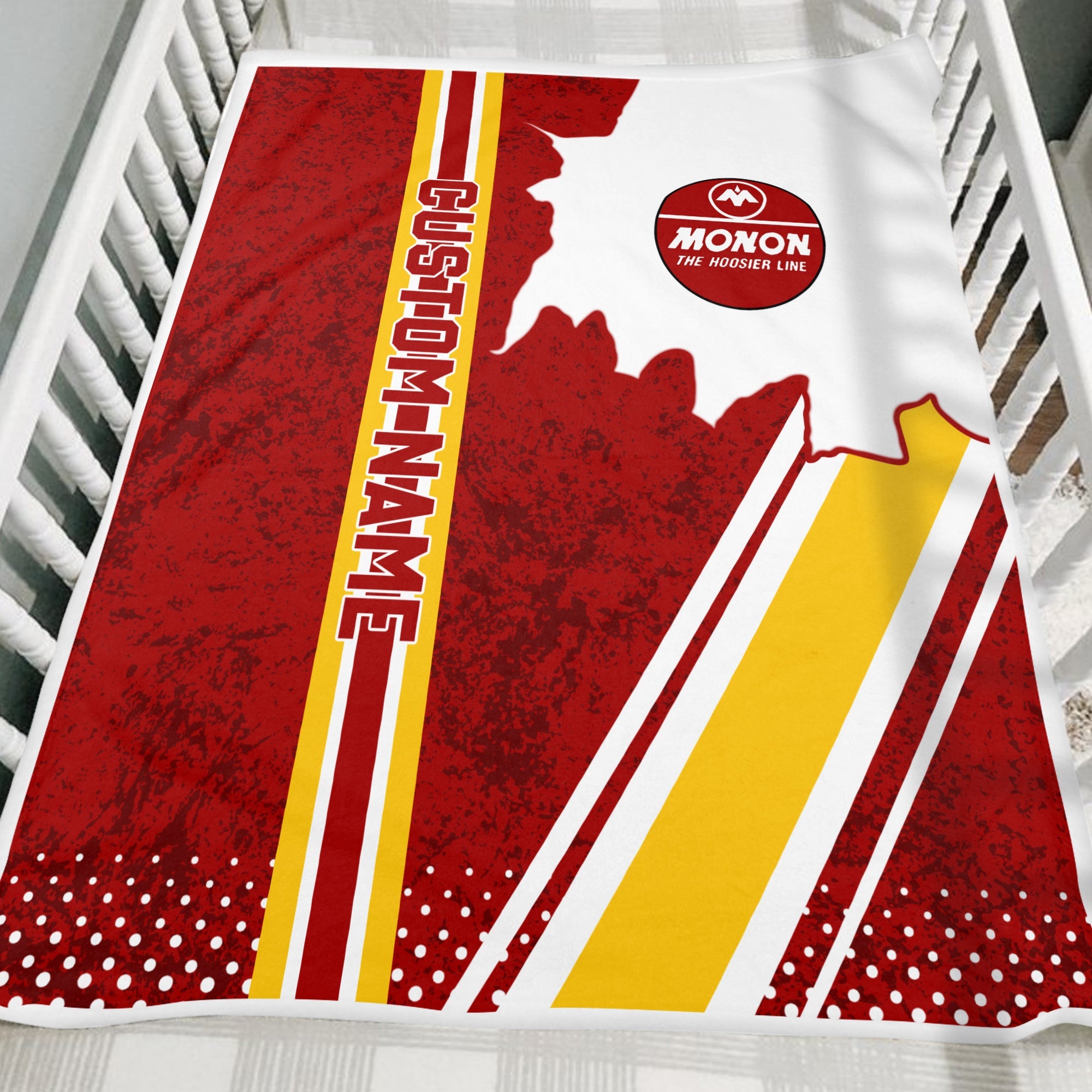 Railspirit Personalized Monon Railroad Blanket Vintage All Over Printed Blanket