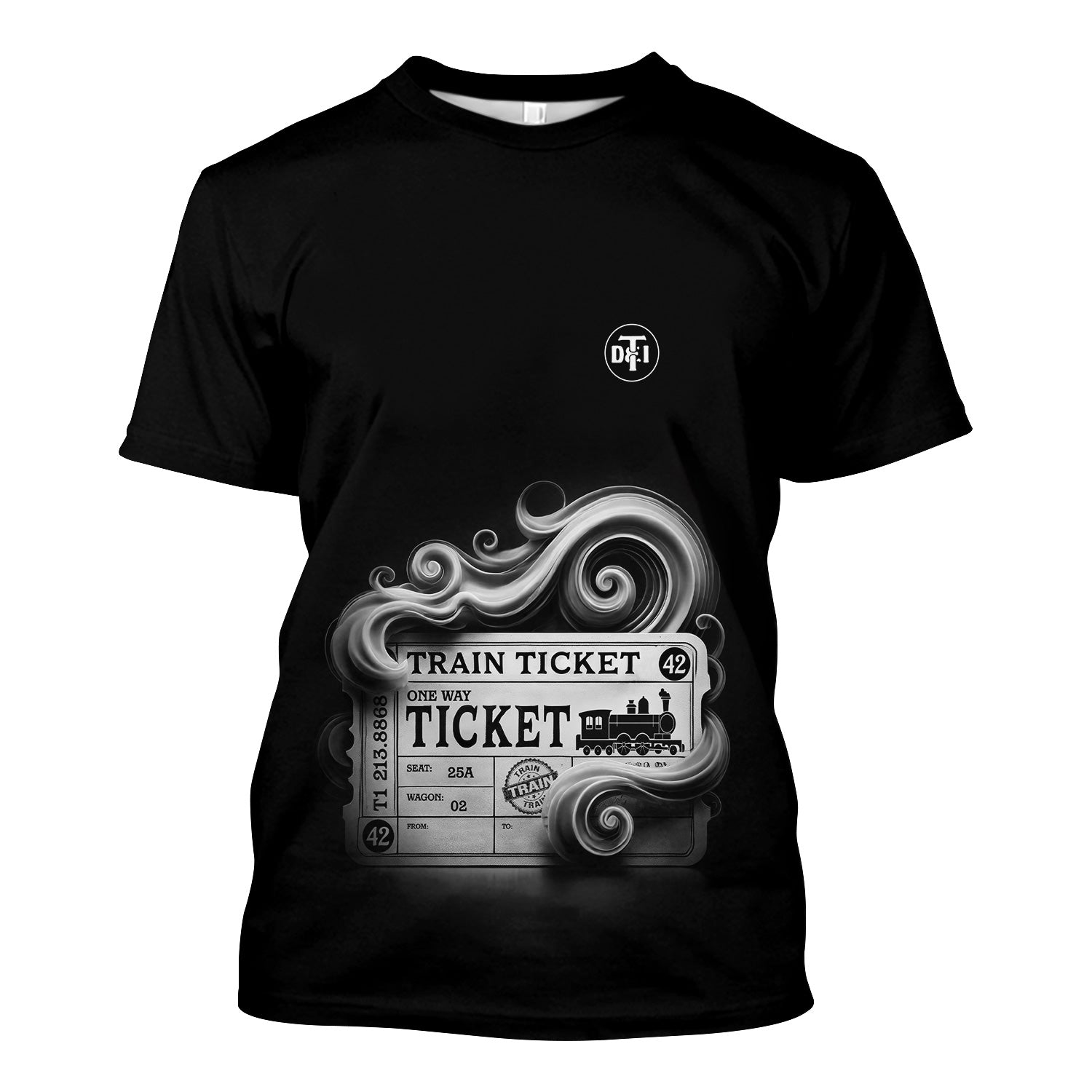 Railspirit Personalized Detroit Toledo And Ironton Railroad T Shirt Train Ticket American Locomotive Printed Train