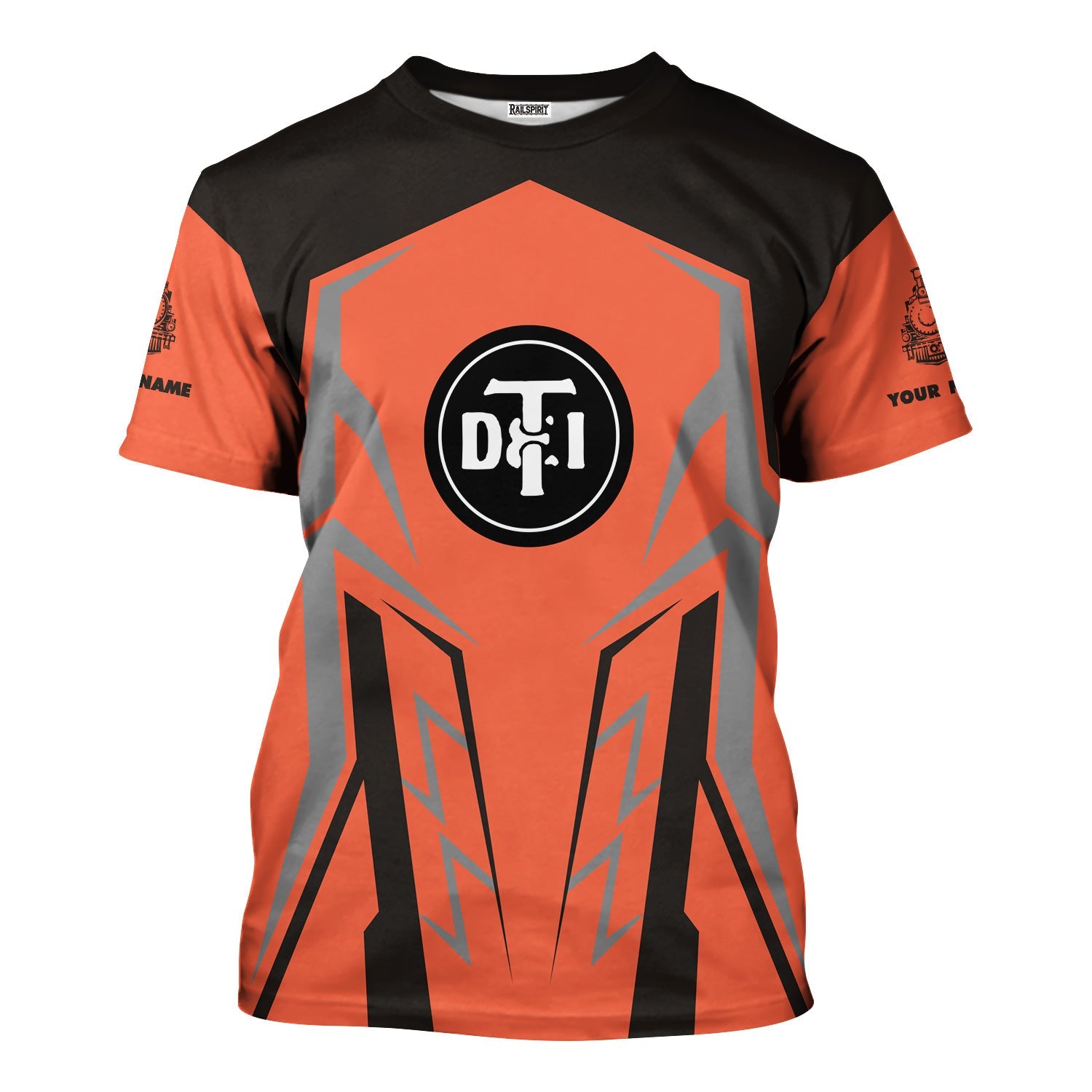 Railspirit Personalized Detroit Toledo And Ironton Railroad T-Shirt Futuristic Design with Custom Job Train Shirt