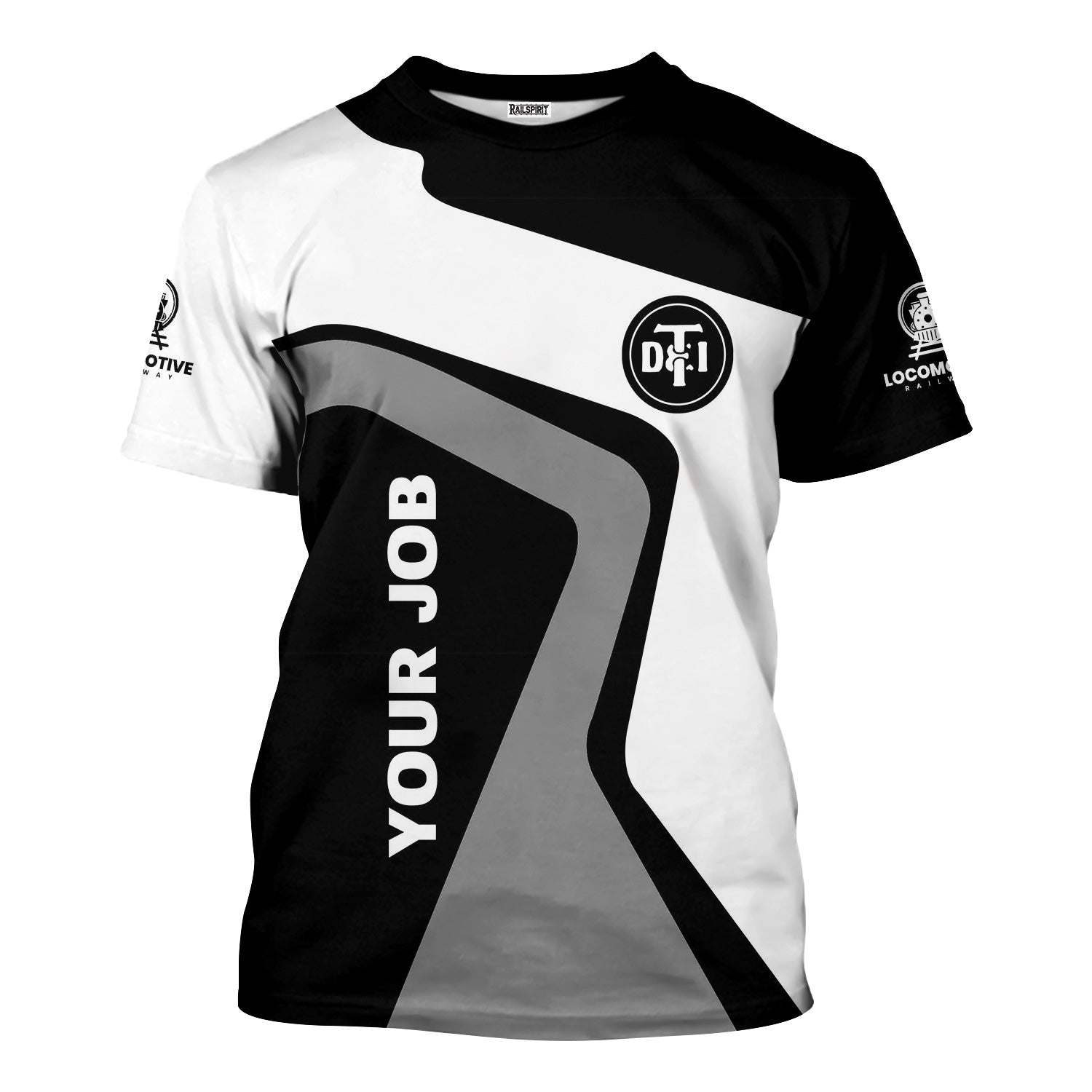 Railspirit Personalized Detroit Toledo And Ironton Railroad T-Shirt Unique Design with Custom Job Position Train Shirt