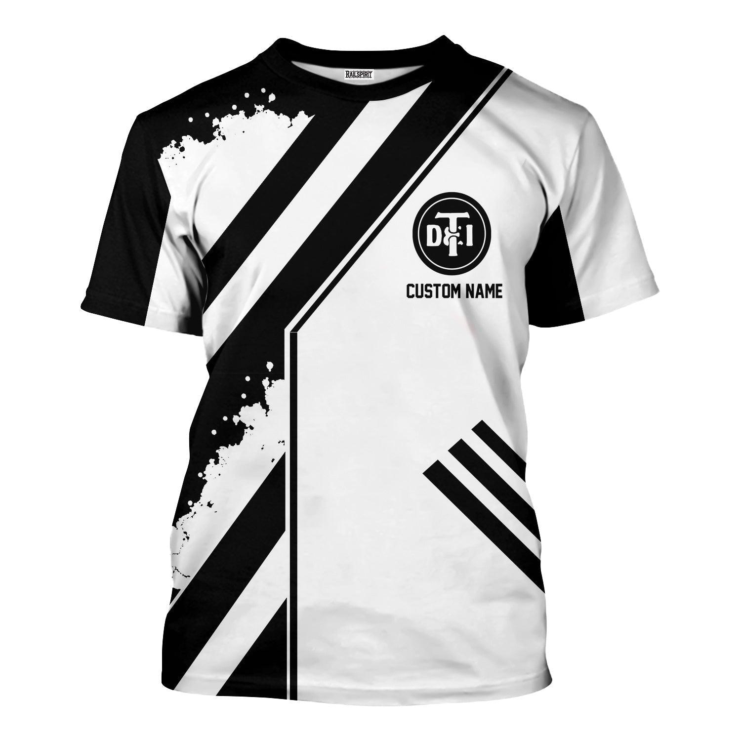 Railspirit Personalized Detroit Toledo And Ironton Railroad T-Shirt Locomotive Design Train Shirt for Train Enthusiast