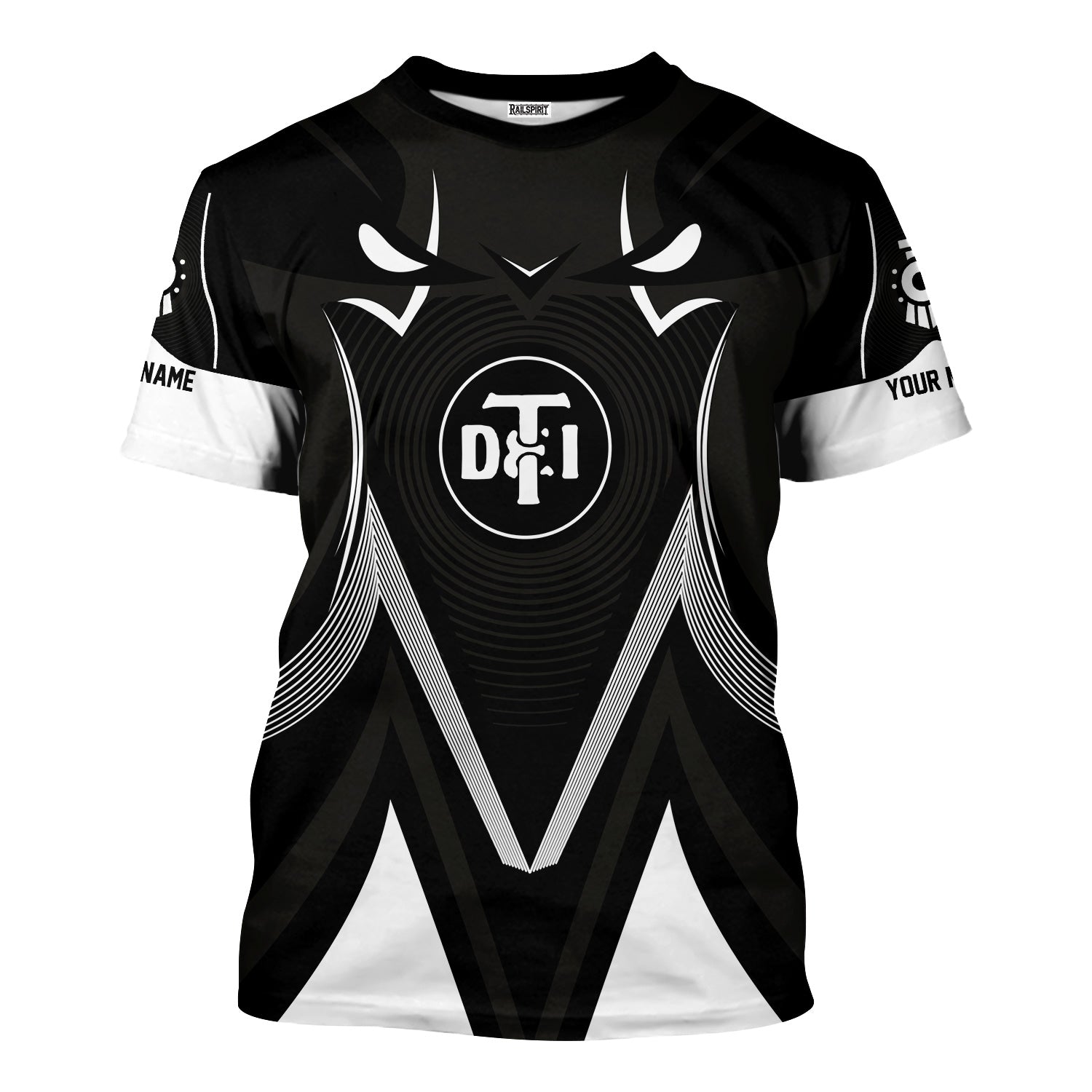 Railspirit Personalized Detroit Toledo And Ironton Railroad T-Shirt Vibrant Graphic Pattern Shirt For Train Enthusiasts