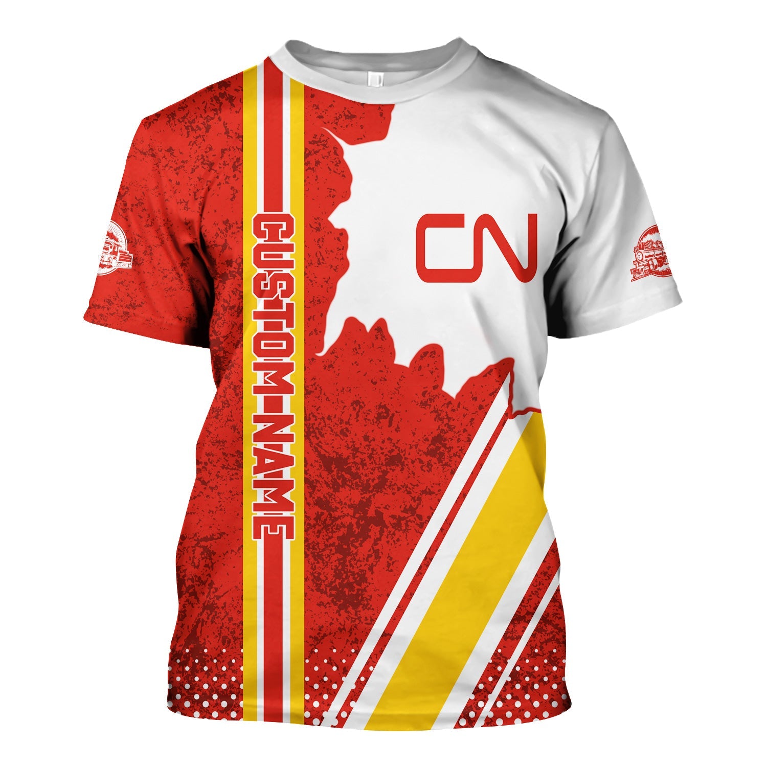 Railspirit Personalized Canadian National Railroad T-Shirt All Over Printed Unisex Shirt