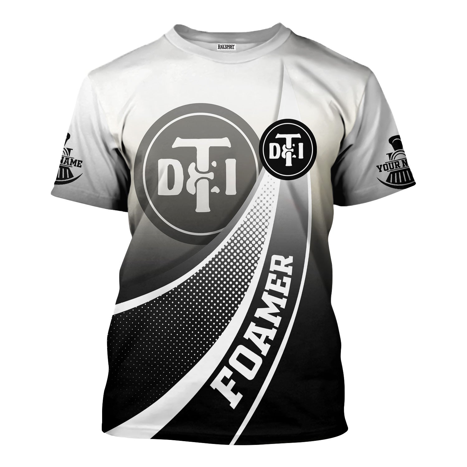 Railspirit Personalized Detroit Toledo And Ironton Railroad T-Shirt Railway-Themed Style Shirt Gift Idea For Trainspotter