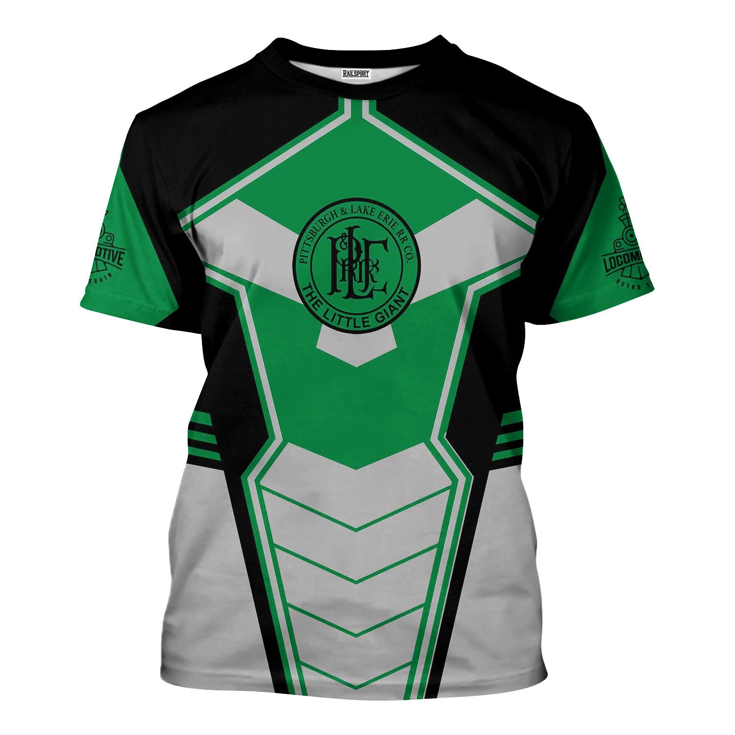 Railspirit Personalized Pittsburgh And Lake Erie Railroad T-Shirt Engine-Inspired Style Train Shirt for Railroad Fanatic