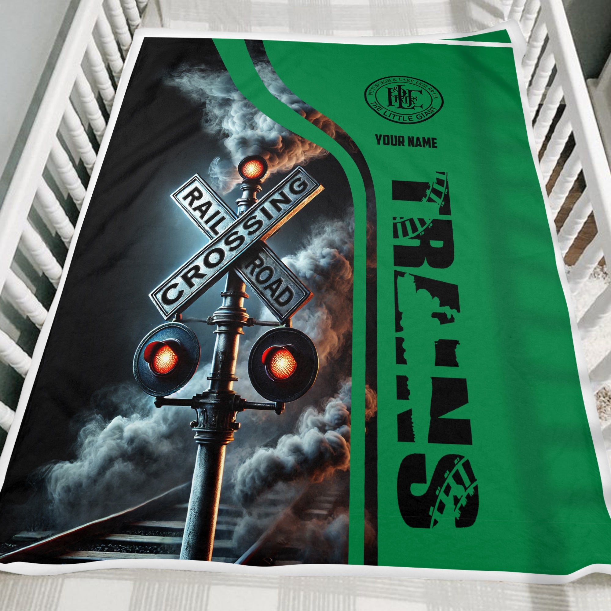 Railspirit Personalized Pittsburgh And Lake Erie Railroad Blanket Railroad Crossing Sign Blanket All Over Print