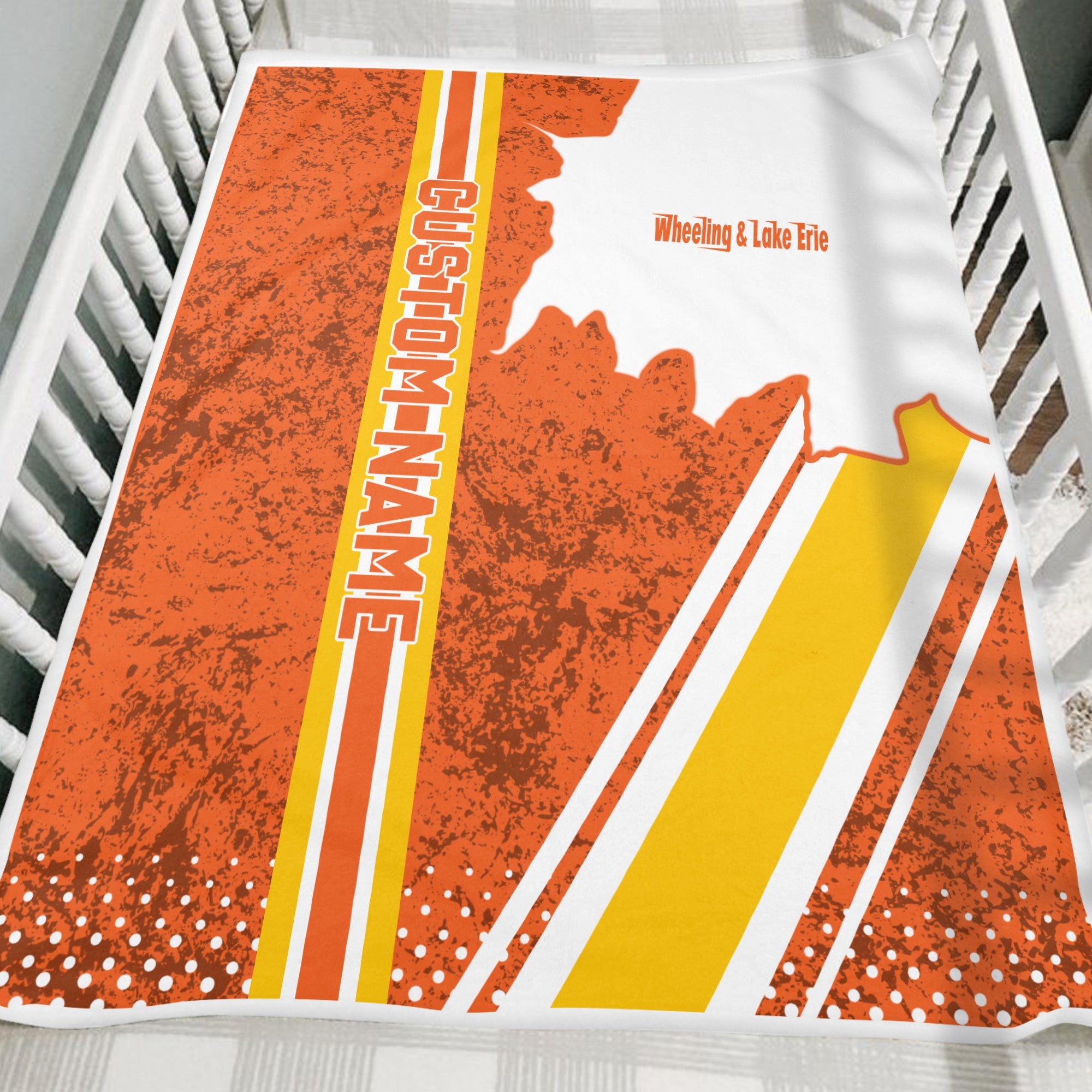 Railspirit Personalized Wheeling And Lake Erie Railroad Blanket Vintage All Over Printed Blanket