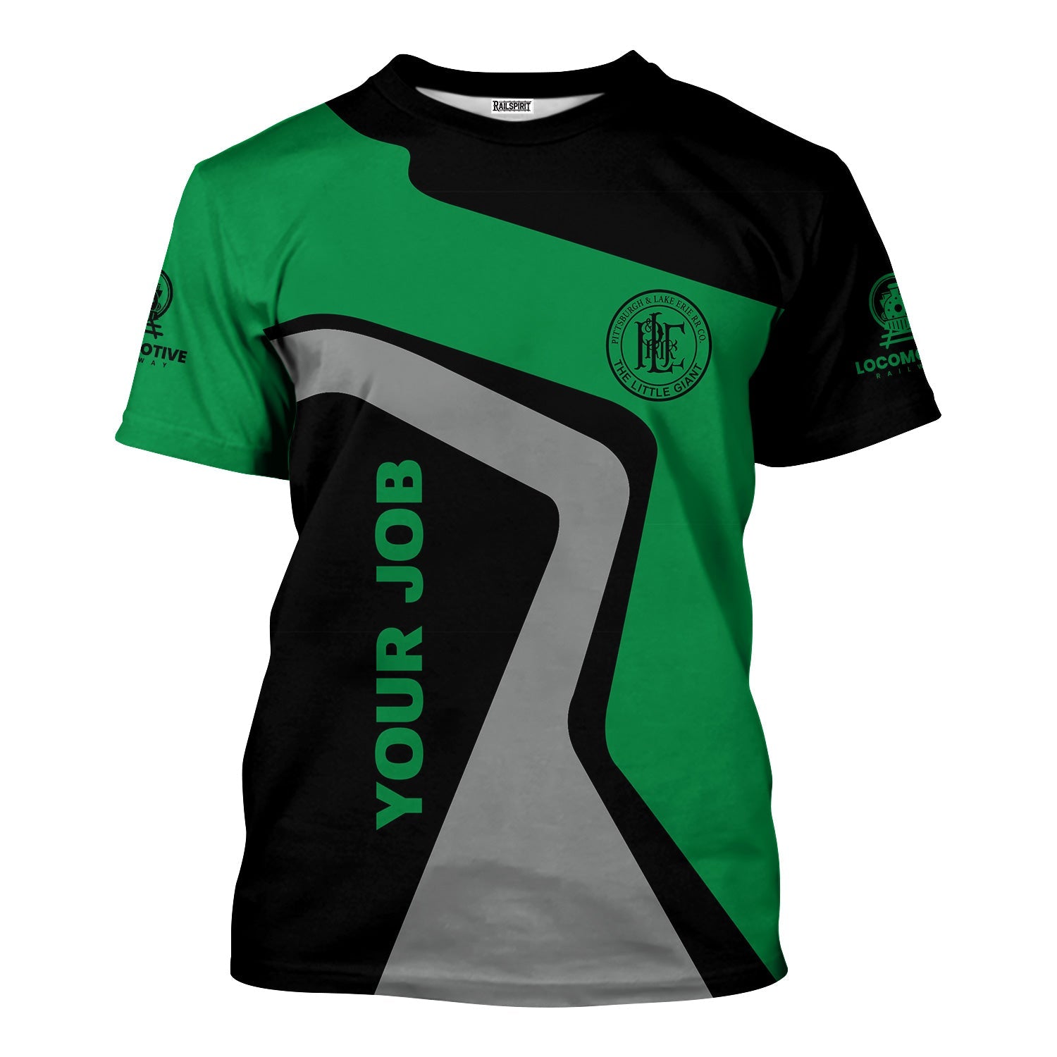 Railspirit Personalized Pittsburgh And Lake Erie Railroad T-Shirt Unique Design with Custom Job Position Train Shirt