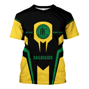 Railspirit Personalized Pittsburgh And Lake Erie Railroad T-Shirt Custom Year Railroader Shirt Gift Idea For Train Lover