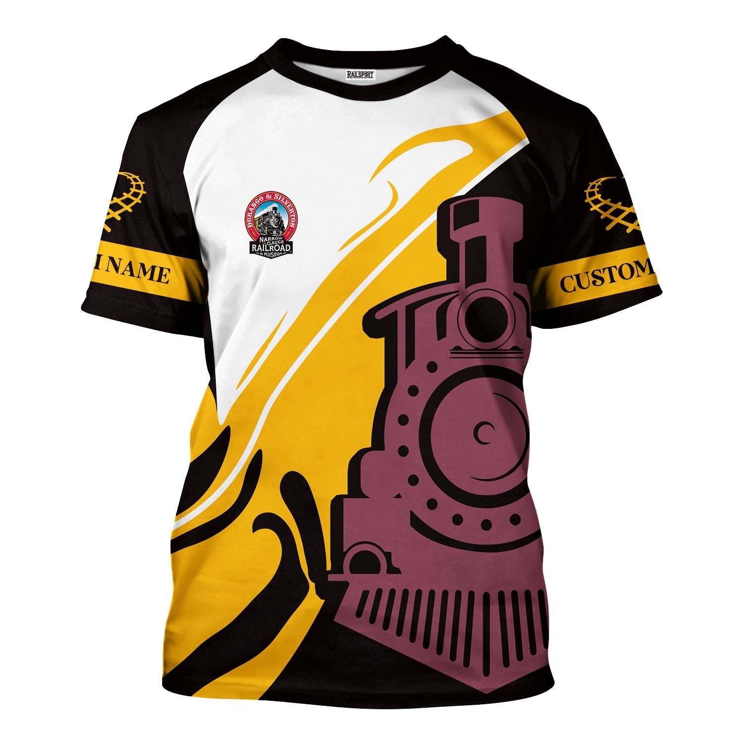 Railspirit Personalized Durango And Silverton Narrow Gauge Railroad T-Shirt Flame-Inspired Style Shirt Gift Idea For Train Lovers