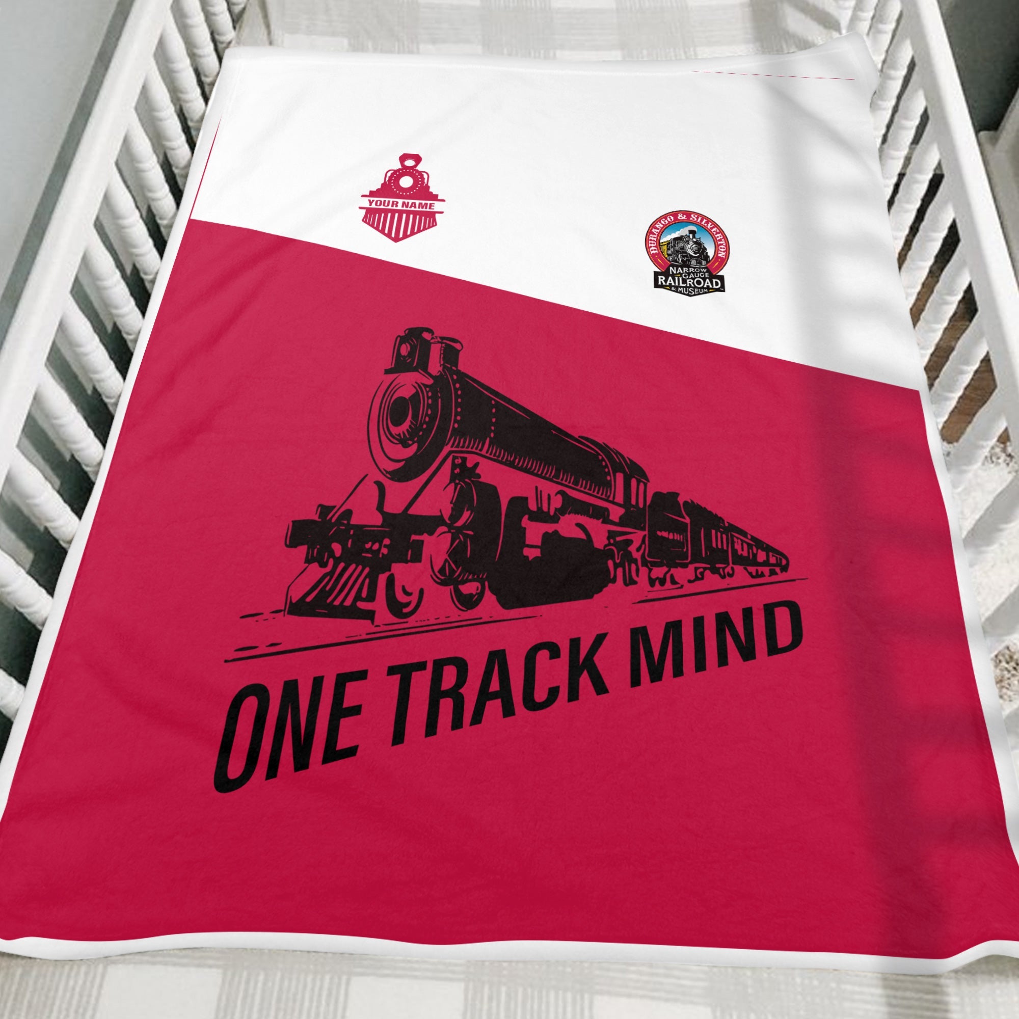 Railspirit Personalized Durango And Silverton Narrow Gauge Railroad Blanket One Track Mind Train Blanket Gift Idea For Train Lover