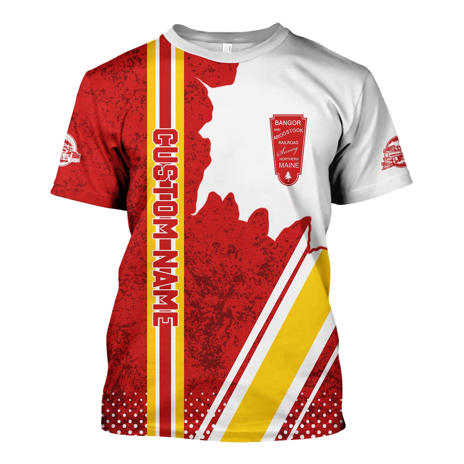 Railspirit Personalized Bangor And Aroostook Railroad T-Shirt All Over Printed Unisex Shirt