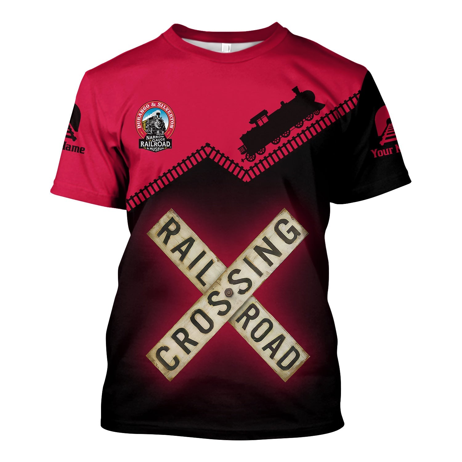 Railspirit Personalized Durango And Silverton Narrow Gauge Railroad T Shirt Railroad Crossing Printed Train Track Shirt
