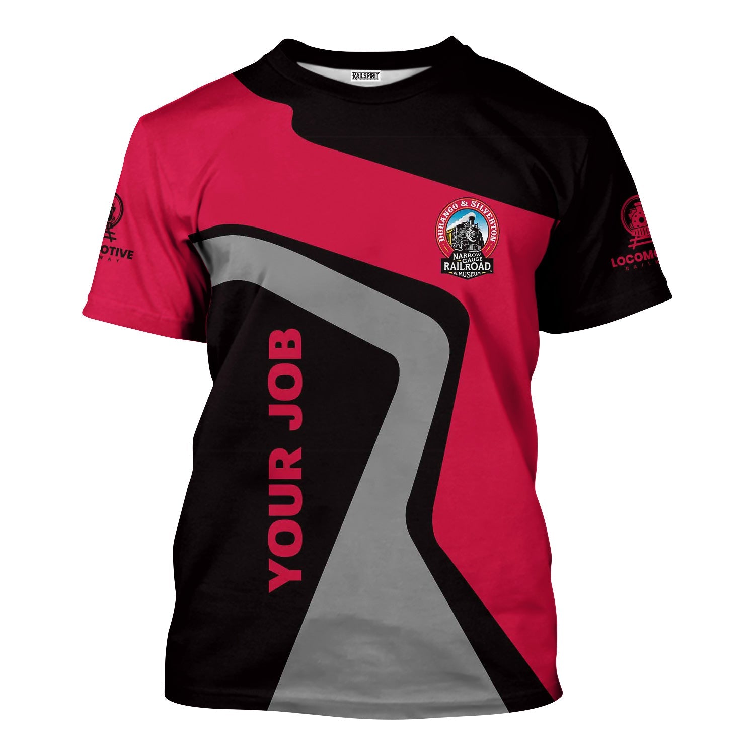 Railspirit Personalized Durango And Silverton Narrow Gauge Railroad T-Shirt Unique Design with Custom Job Position Train Shirt