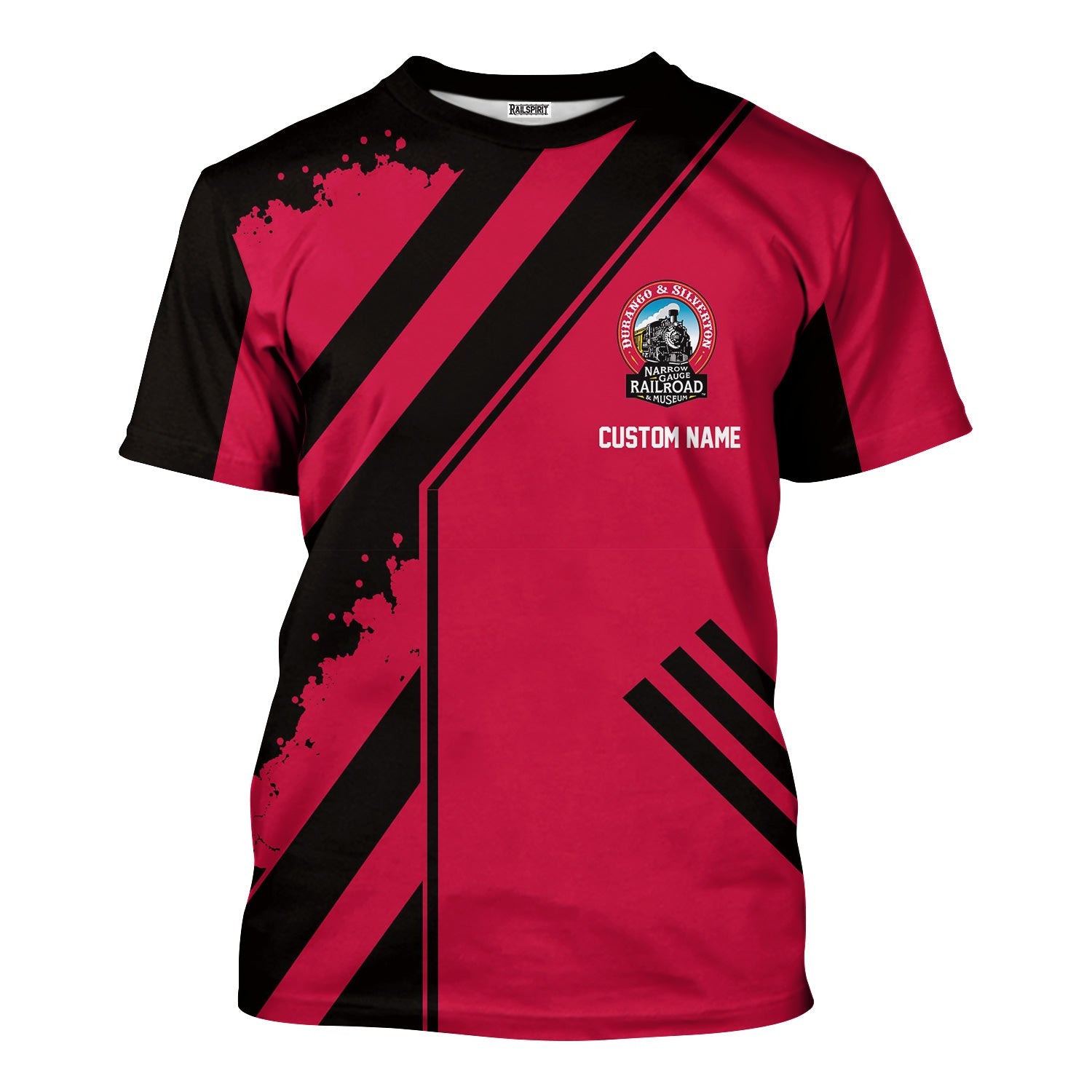 Railspirit Personalized Durango And Silverton Narrow Gauge Railroad T-Shirt Locomotive Design Train Shirt for Train Enthusiast