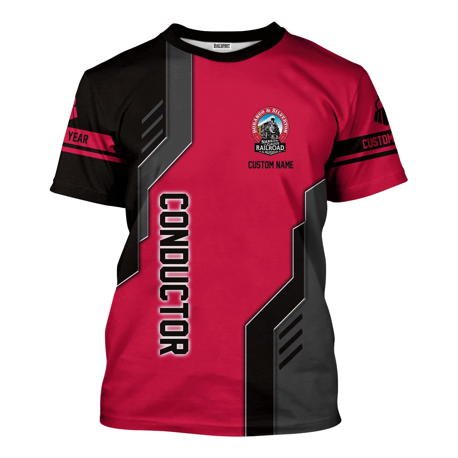 Railspirit Personalized Durango And Silverton Narrow Gauge Railroad T-Shirt Unique Railway Style with Custom Job Train Shirt